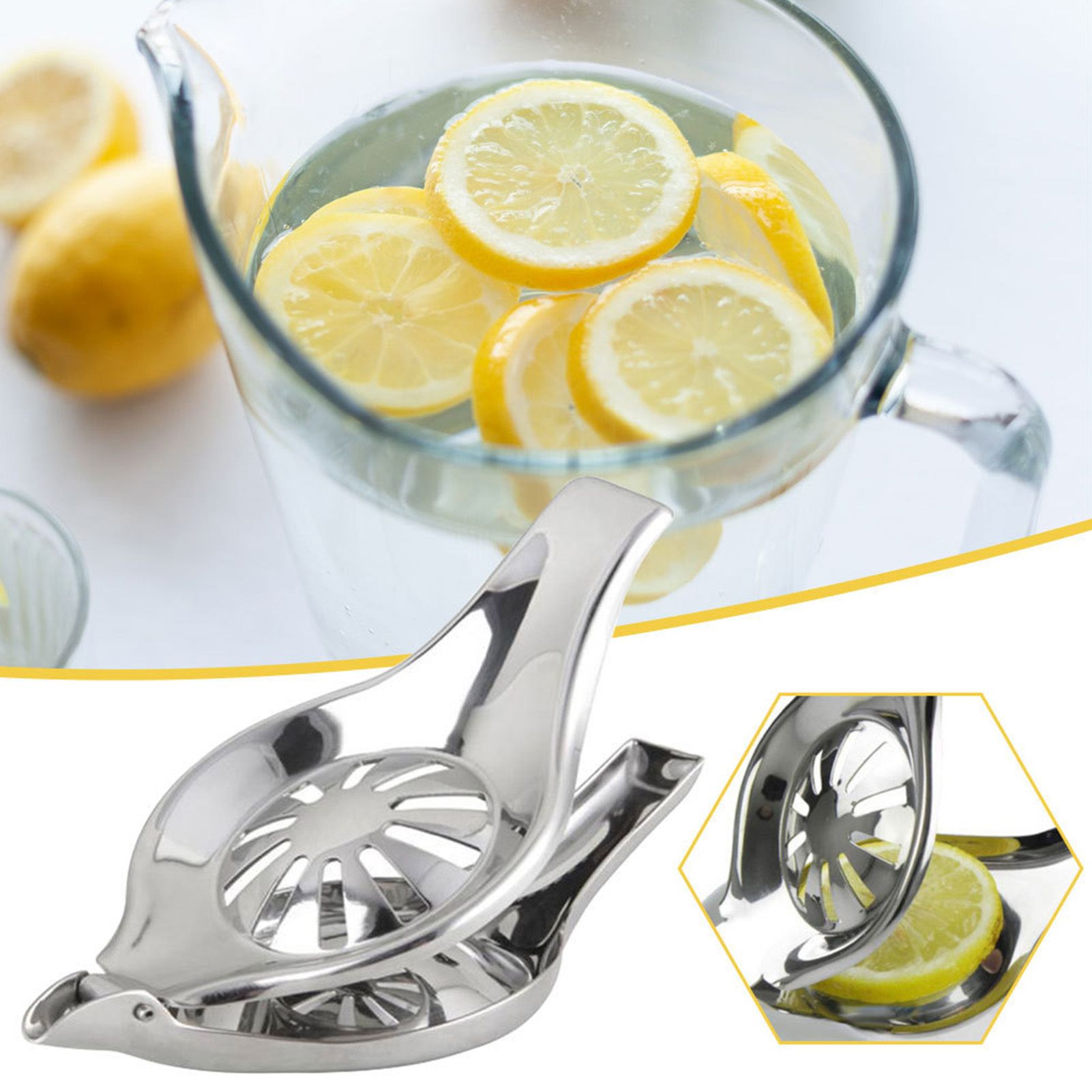 Manual Lemon Juicer 304 Stainless Steel Lemon Lime Squeezer Orange Citrus view 12