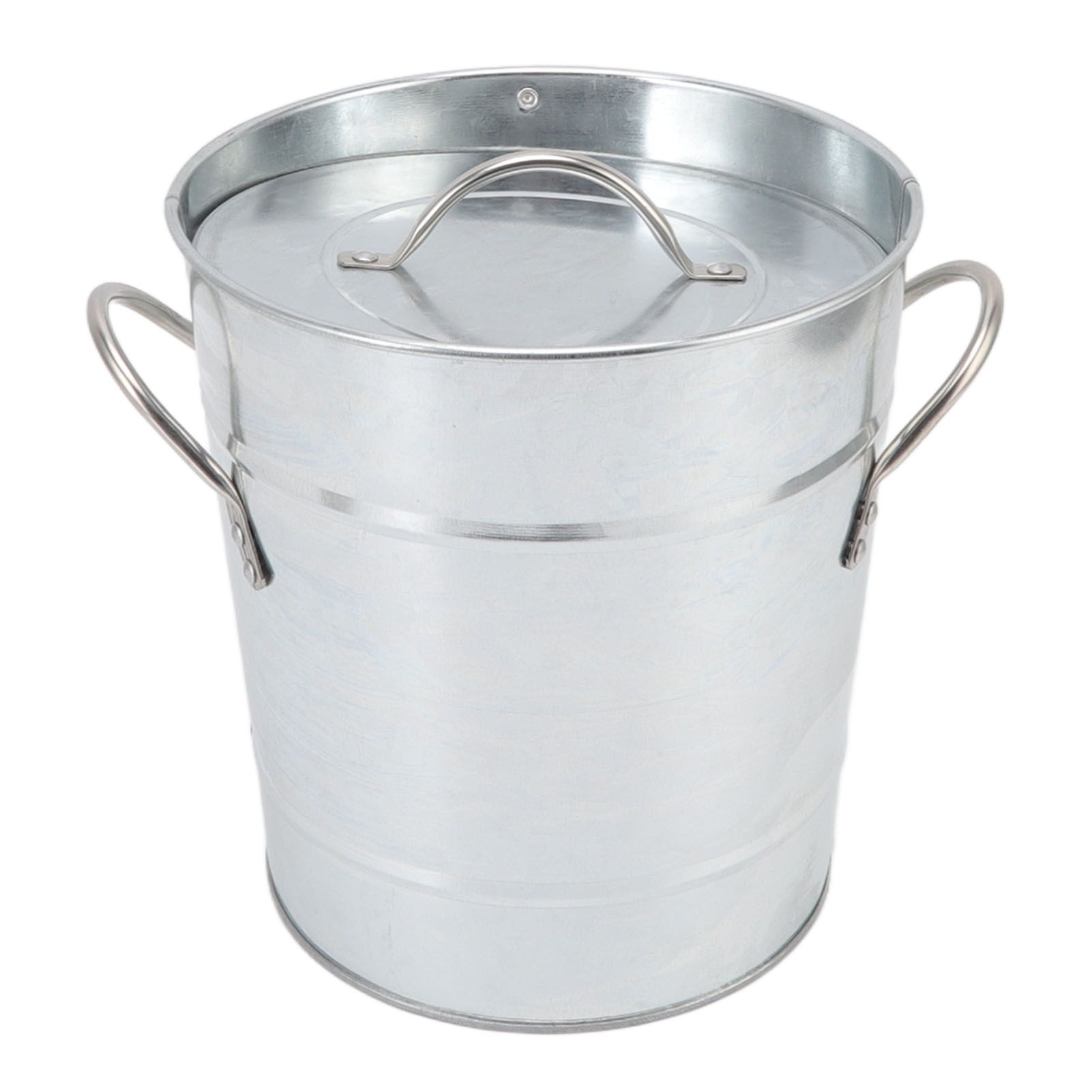 Ice Bucket Round with Ice Shovel Galvanized Sheet Plastic Beer Chiller Bin for view 6
