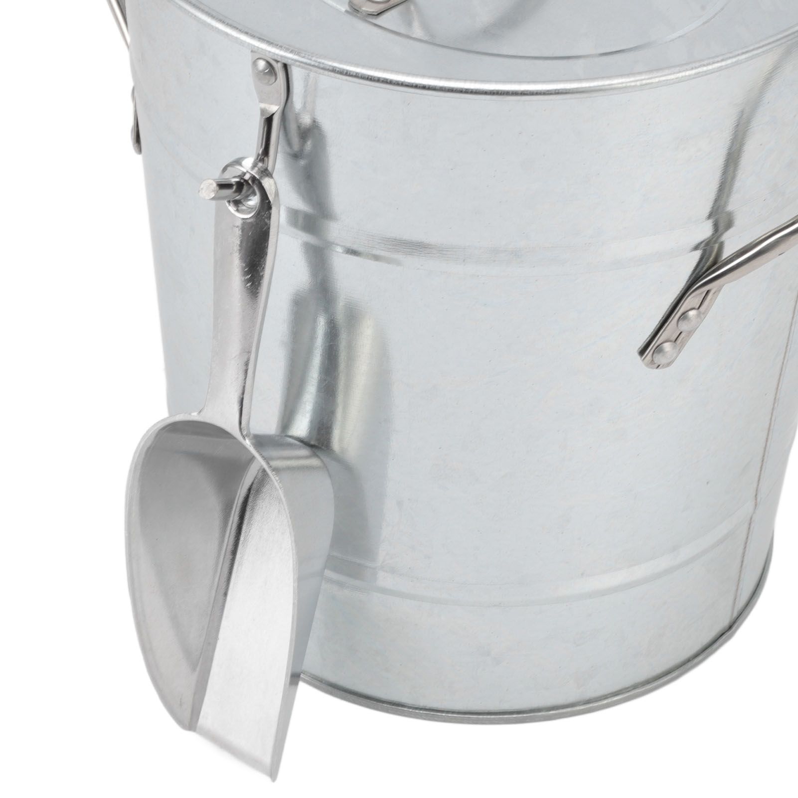 Ice Bucket Round with Ice Shovel Galvanized Sheet Plastic Beer Chiller Bin for view 14