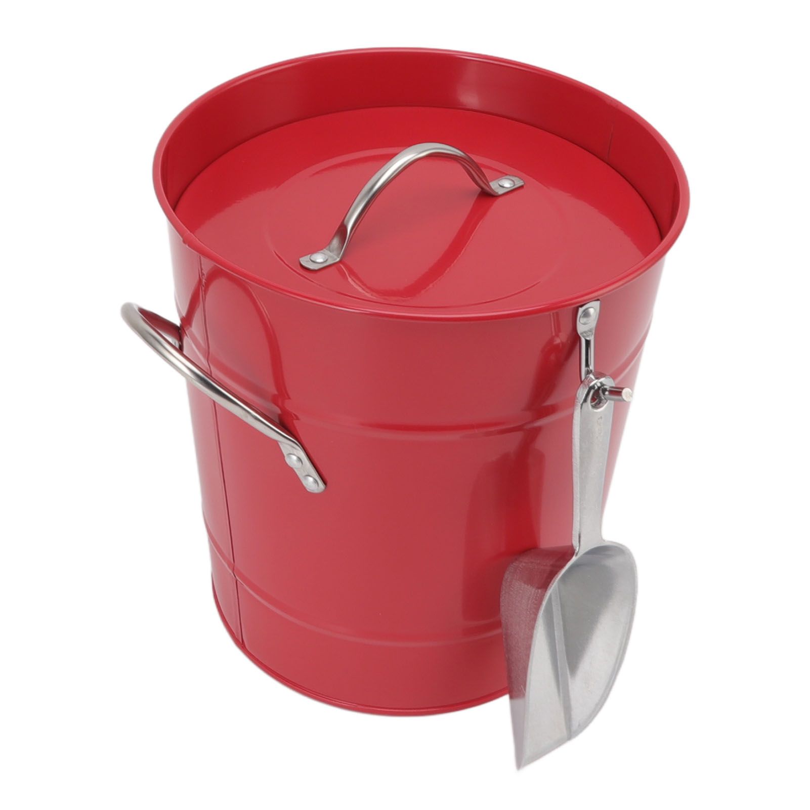 Ice Bucket Round with Ice Shovel Galvanized Sheet Plastic Beer Chiller Bin for view 5