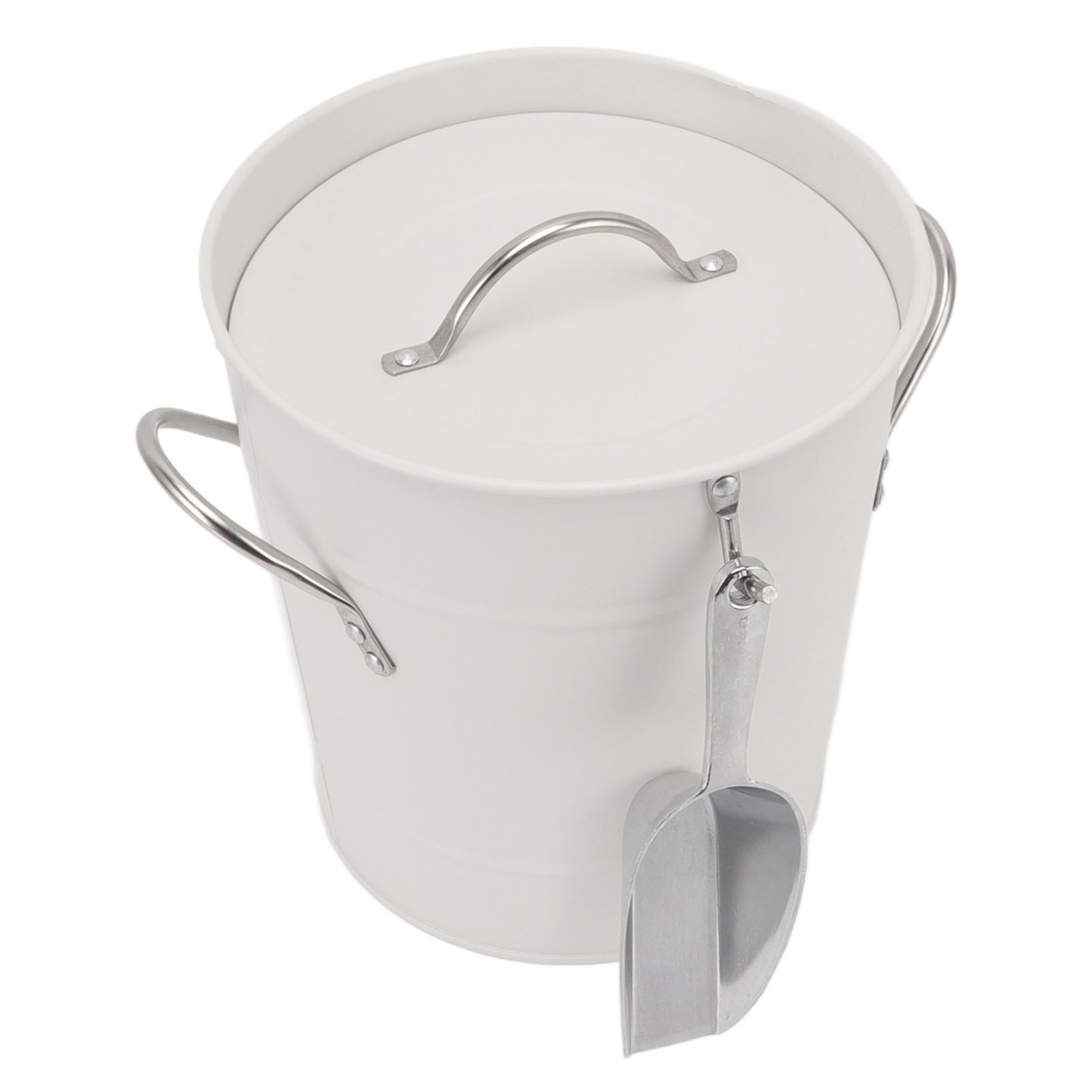 Ice Bucket Round with Ice Shovel Galvanized Sheet Plastic Beer Chiller Bin for view 3
