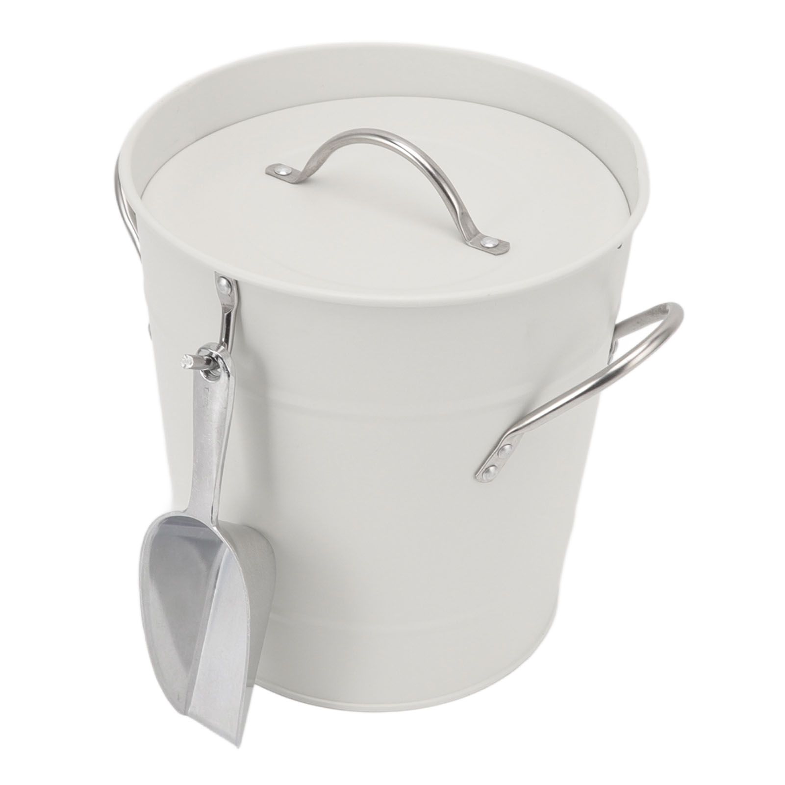 Ice Bucket Round with Ice Shovel Galvanized Sheet Plastic Beer Chiller Bin for view 4