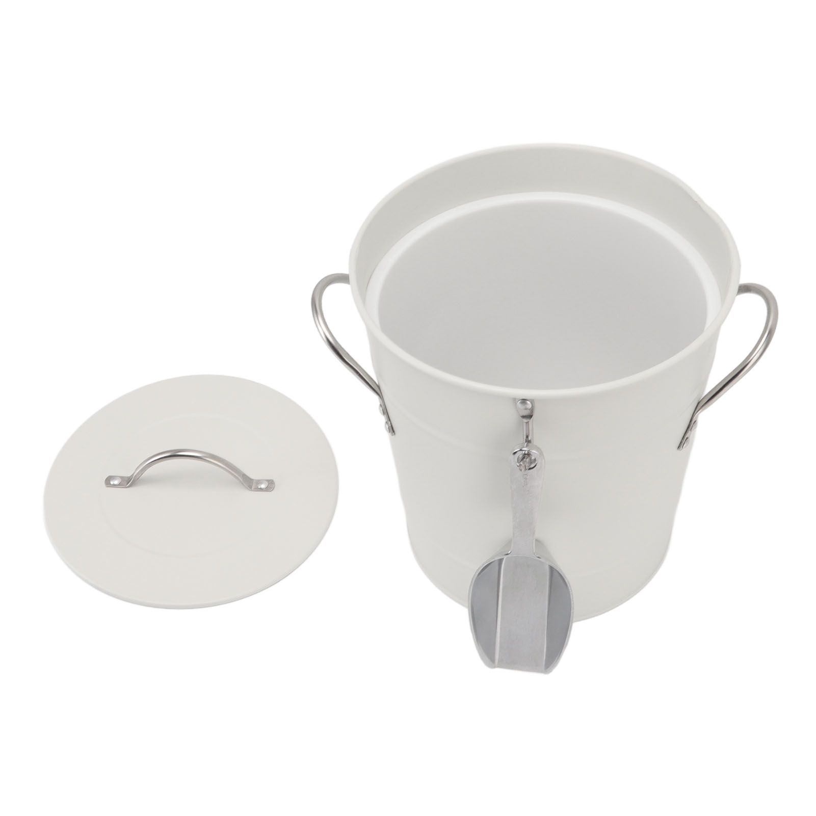 Ice Bucket Round with Ice Shovel Galvanized Sheet Plastic Beer Chiller Bin for view 7