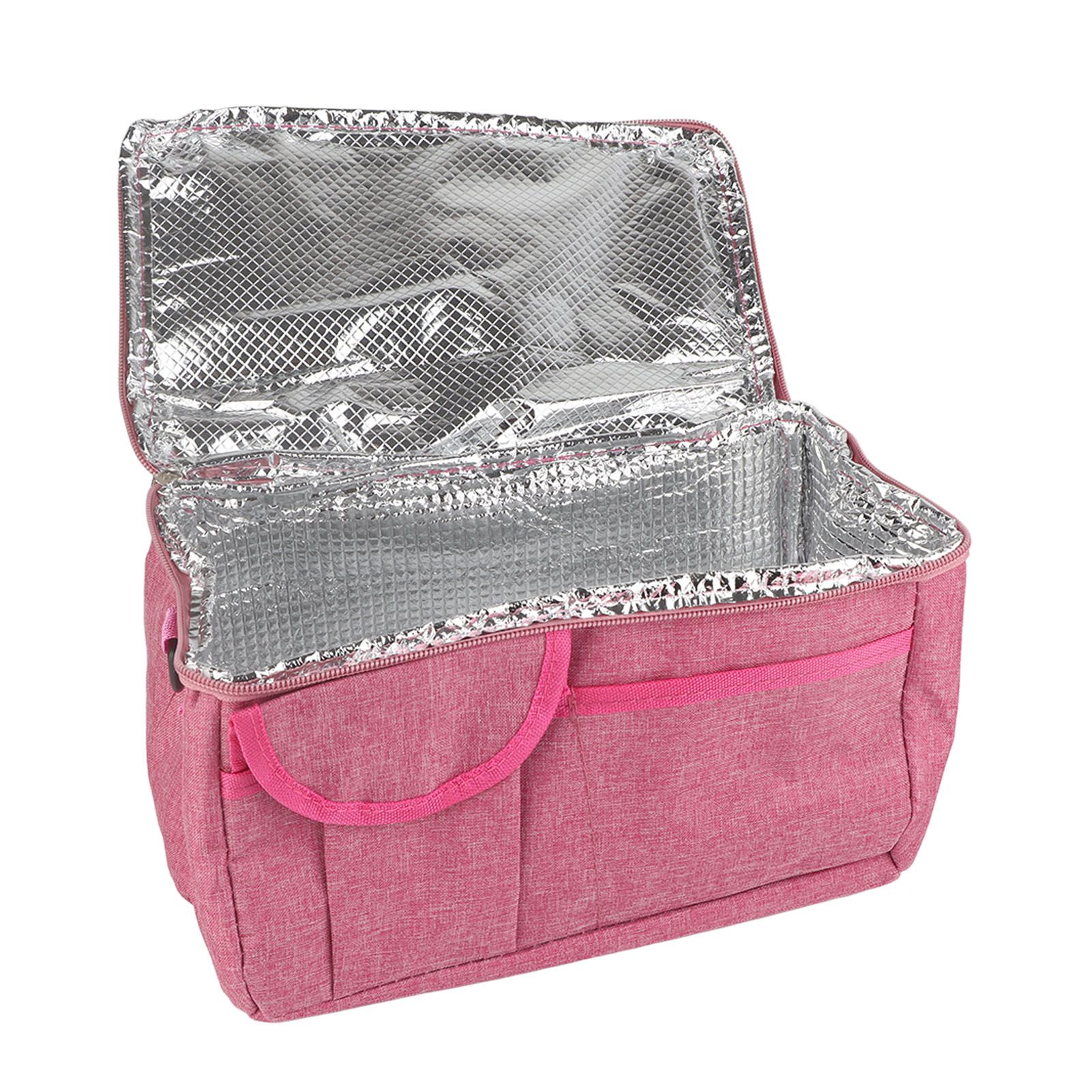 Rose Red Breastmilk Cooler Transport Bag Waterproof Large Double Layer view 3