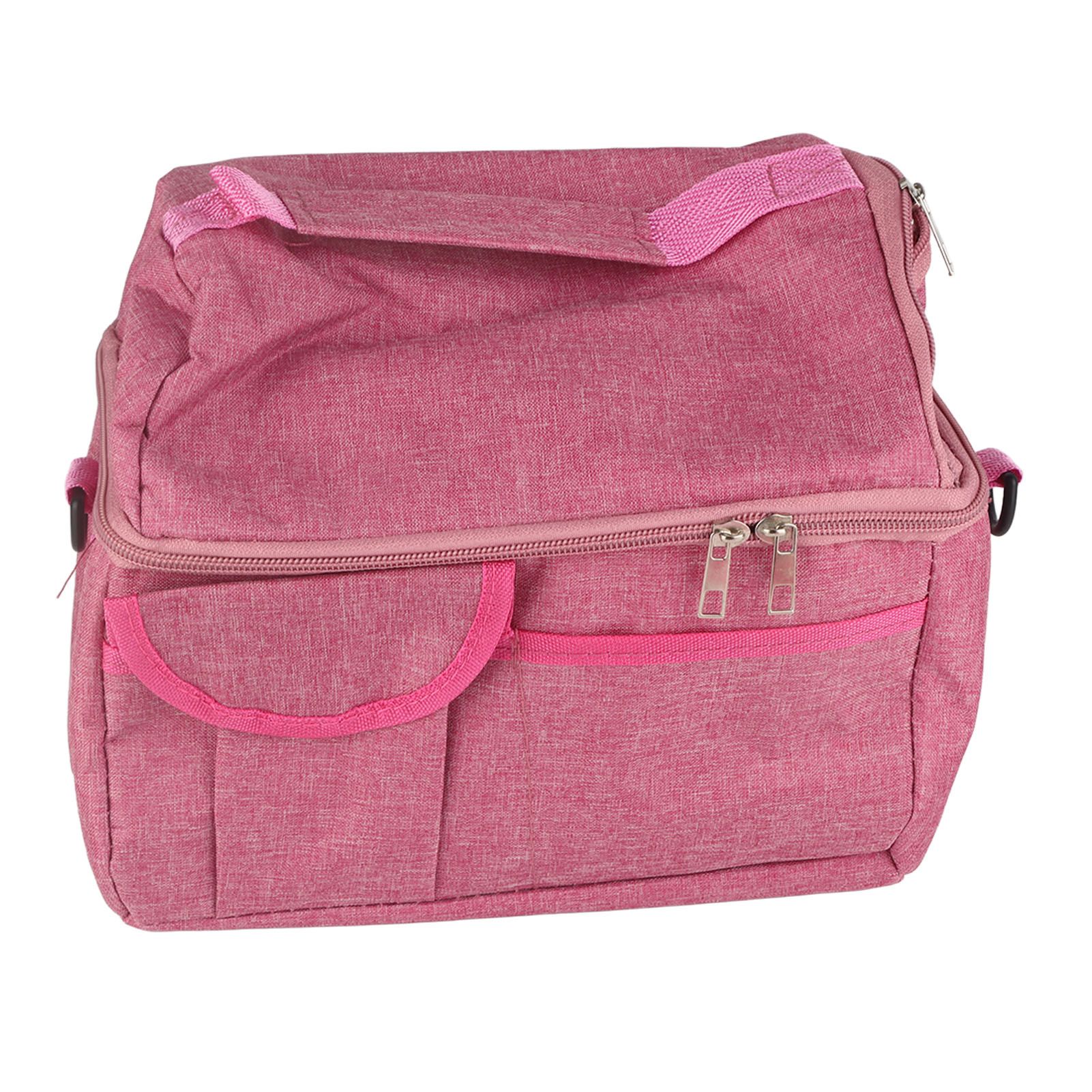 Rose Red Breastmilk Cooler Transport Bag Waterproof Large Double Layer view 4