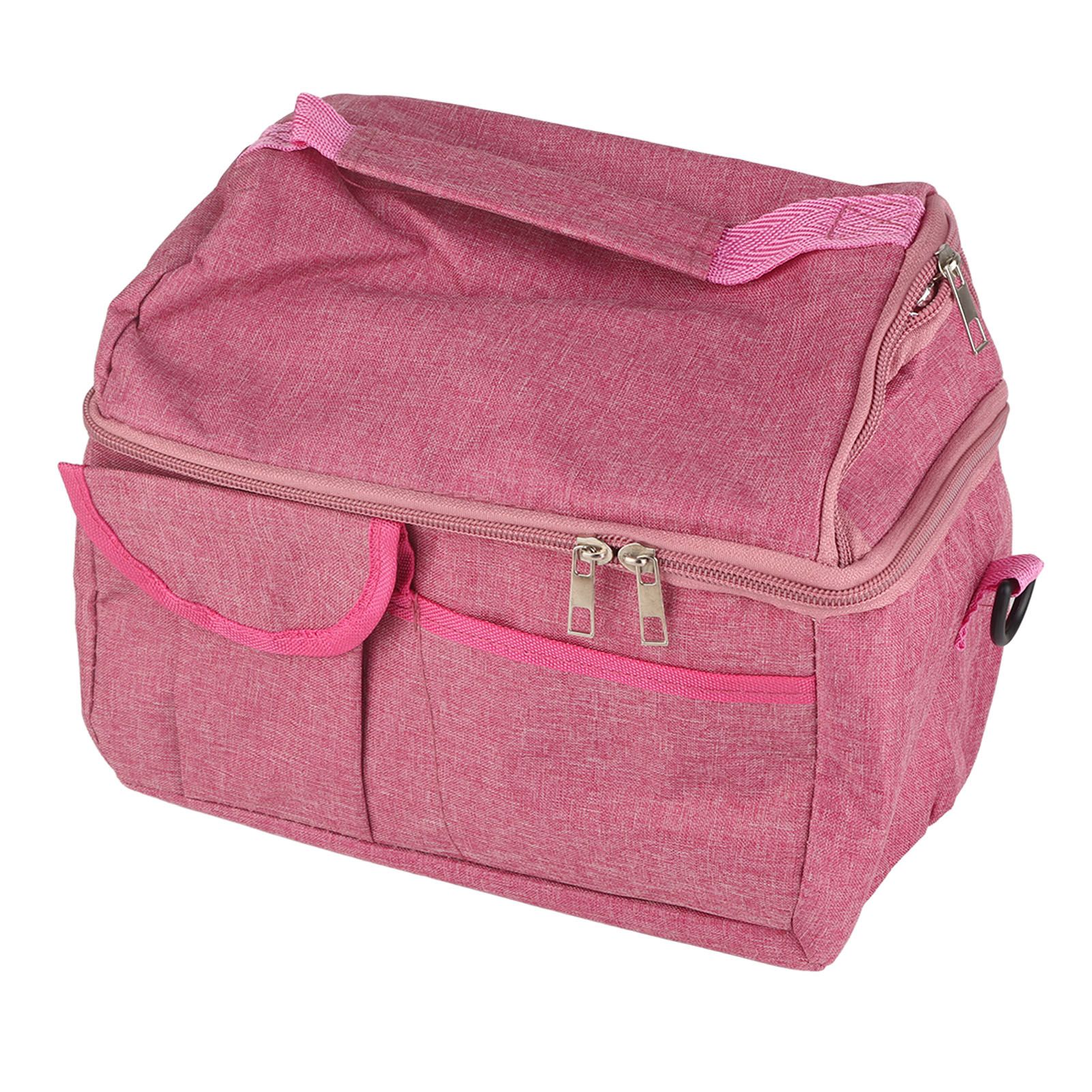 Rose Red Breastmilk Cooler Transport Bag Waterproof Large Double Layer view 5