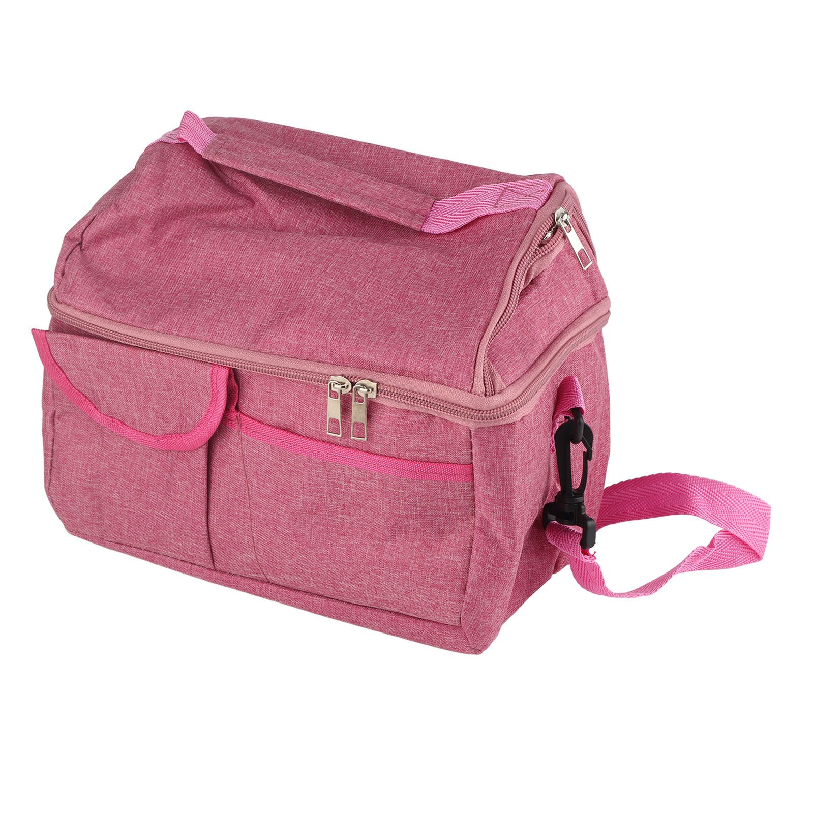 Rose Red Breastmilk Cooler Transport Bag Waterproof Large Double Layer view 6