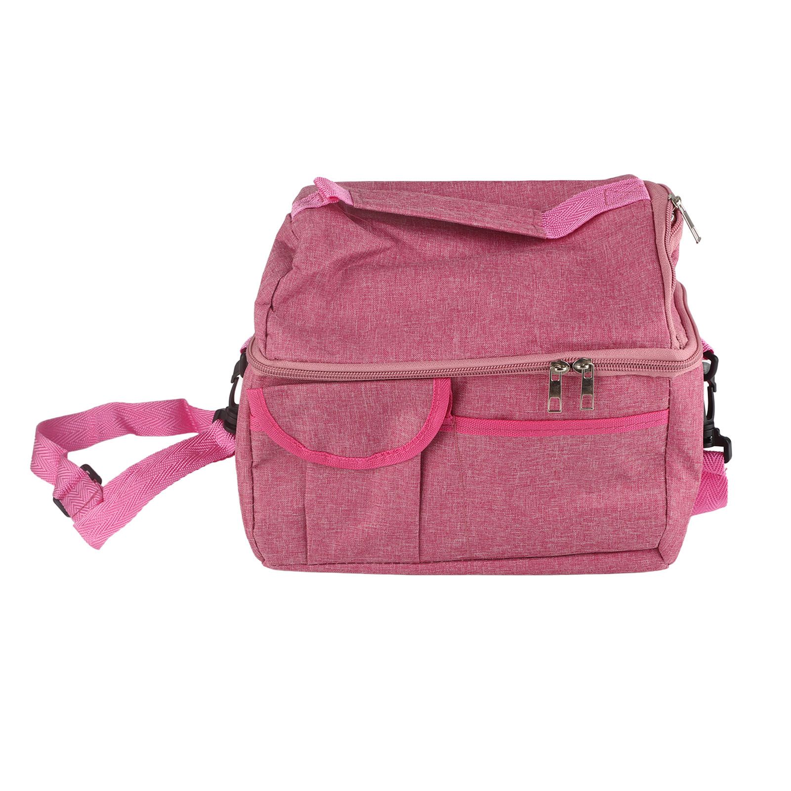 Rose Red Breastmilk Cooler Transport Bag Waterproof Large Double Layer view 7