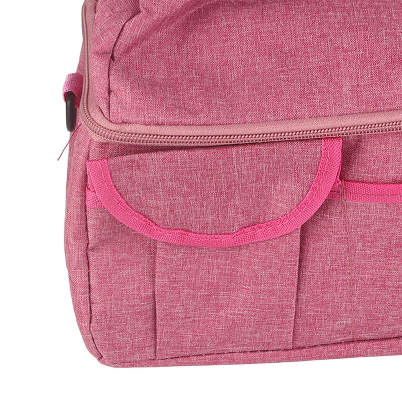 Rose Red Breastmilk Cooler Transport Bag Waterproof Large Double Layer view 14