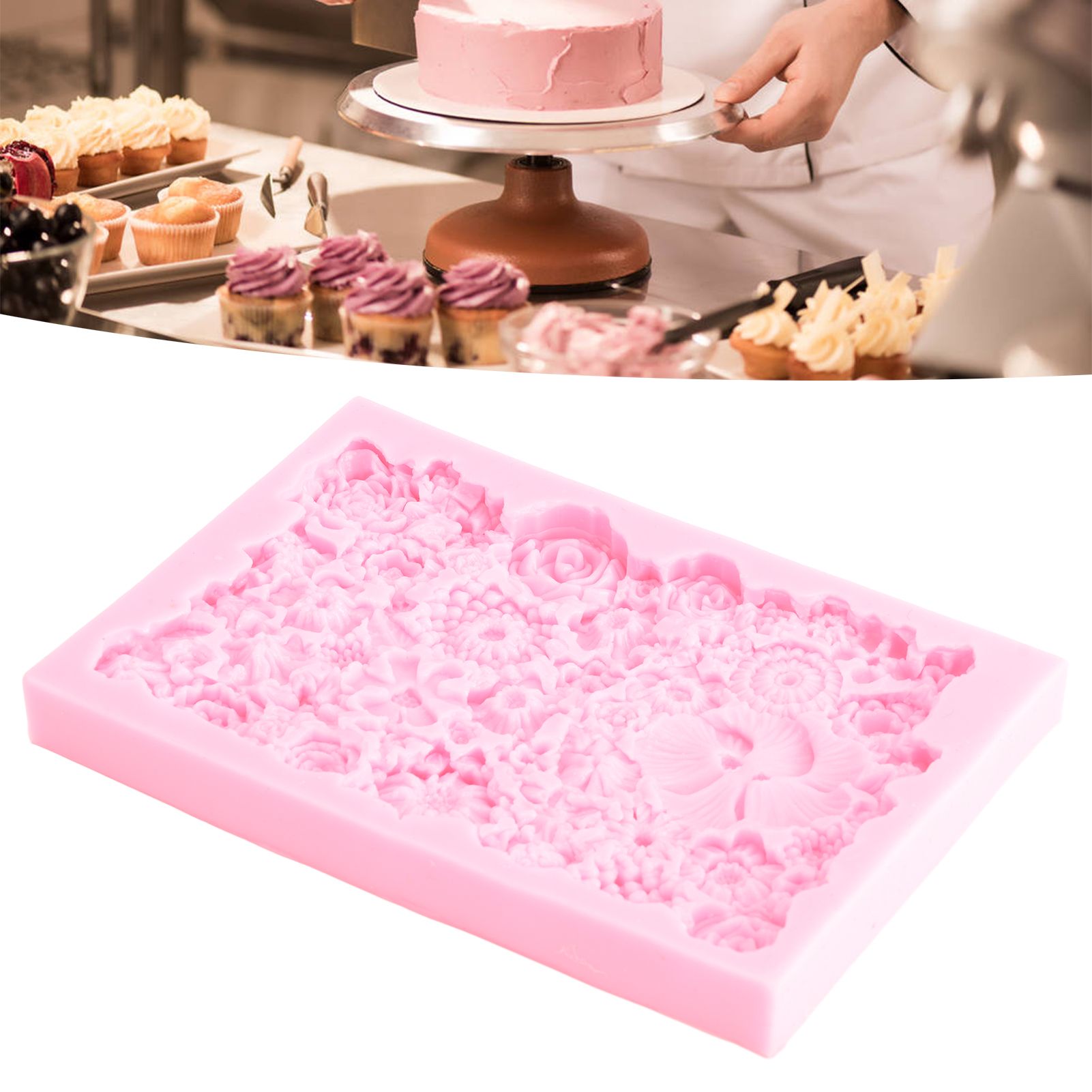 Fondant Mold Stick Proof Easy Release Odorless Silicone DIY Baking Mold for view 11