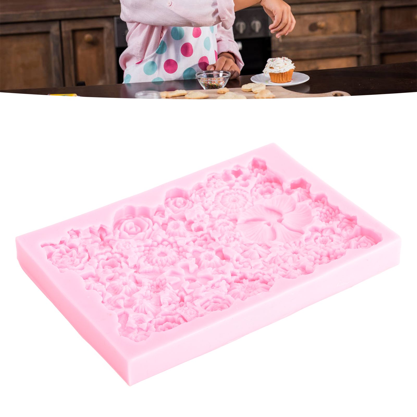 Fondant Mold Stick Proof Easy Release Odorless Silicone DIY Baking Mold for view 12