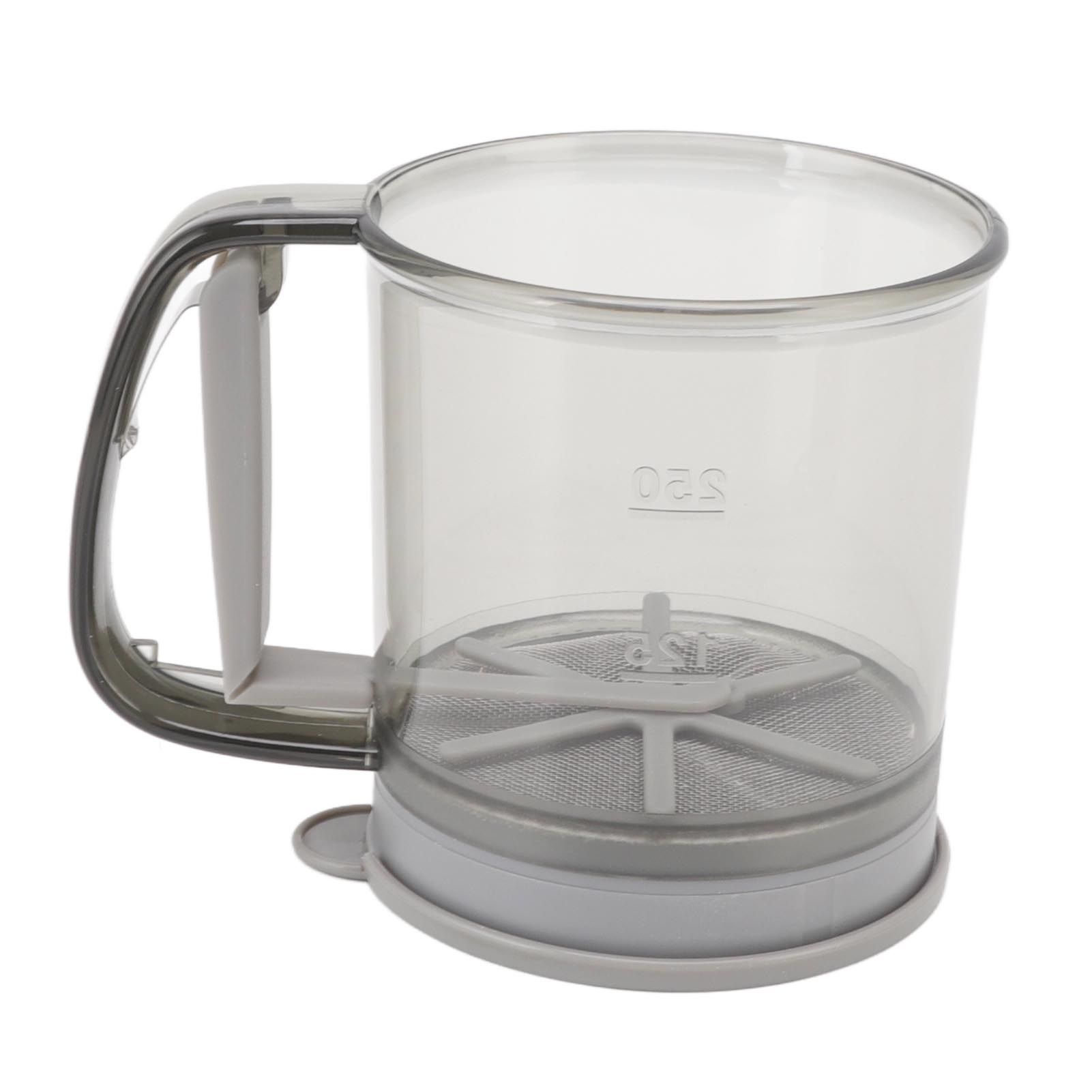 Flour Sifter Cup Handheld Double Layer Filter Mesh Flour Strainer Colander