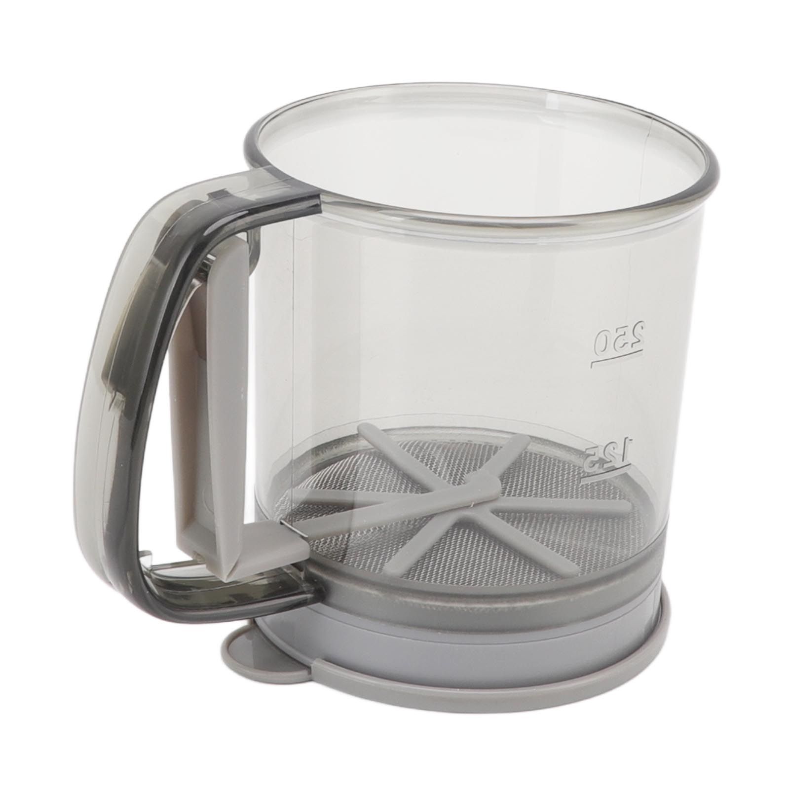Flour Sifter Cup Handheld Double Layer Filter Mesh Flour Strainer Colander view 2