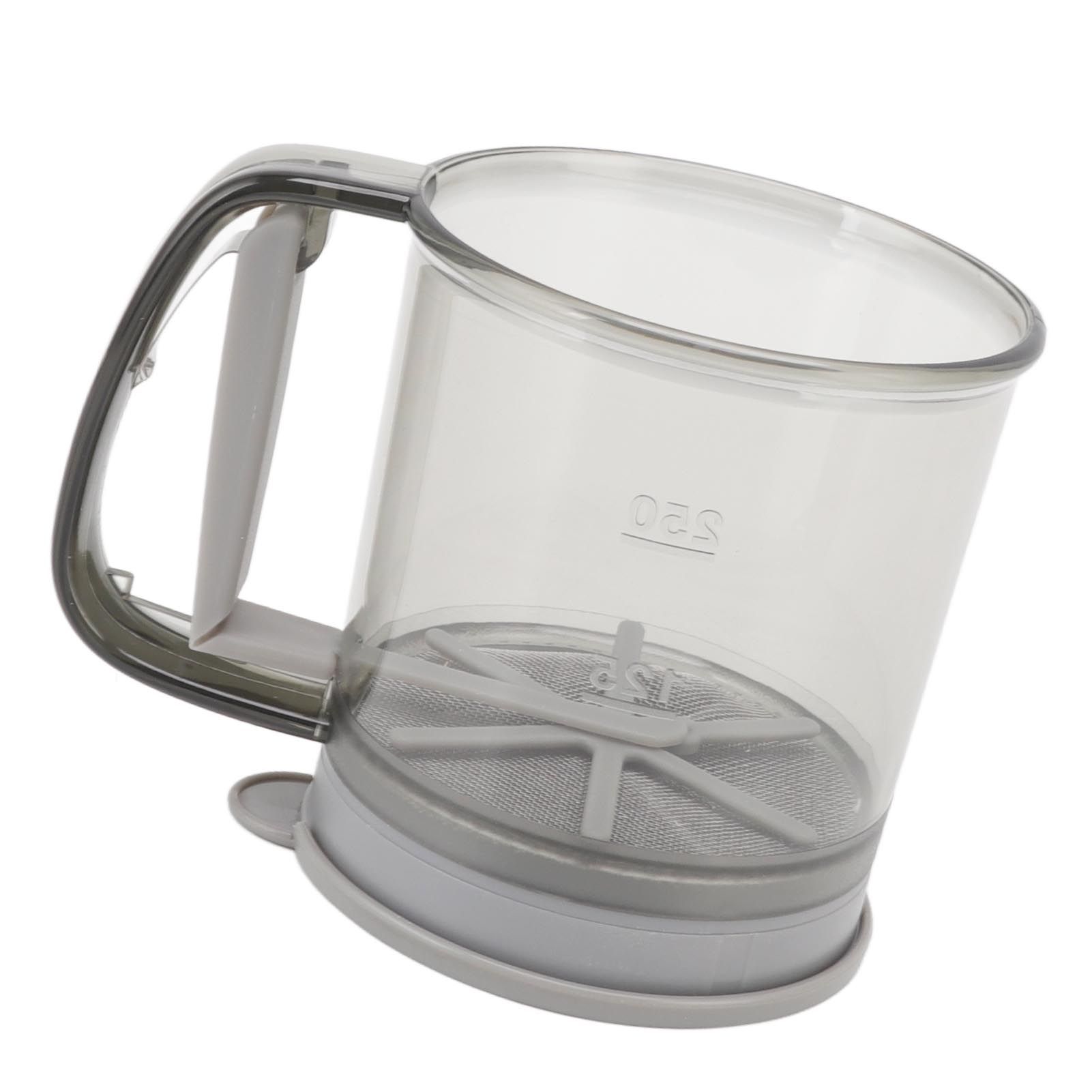 Flour Sifter Cup Handheld Double Layer Filter Mesh Flour Strainer Colander view 3