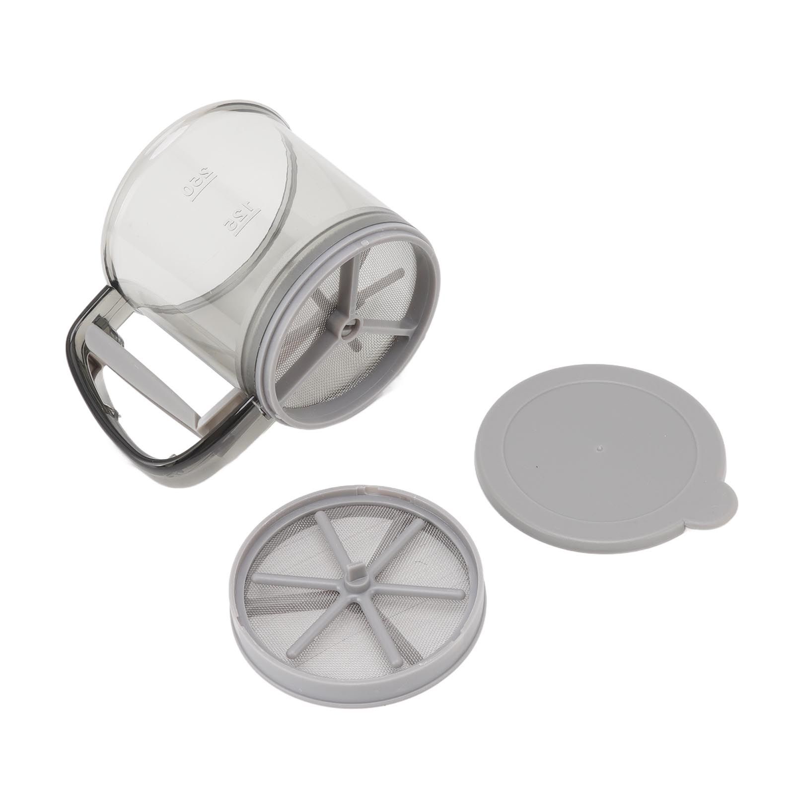 Flour Sifter Cup Handheld Double Layer Filter Mesh Flour Strainer Colander view 4