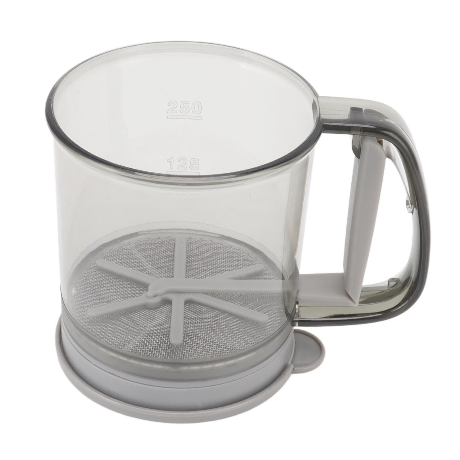 Flour Sifter Cup Handheld Double Layer Filter Mesh Flour Strainer Colander view 6