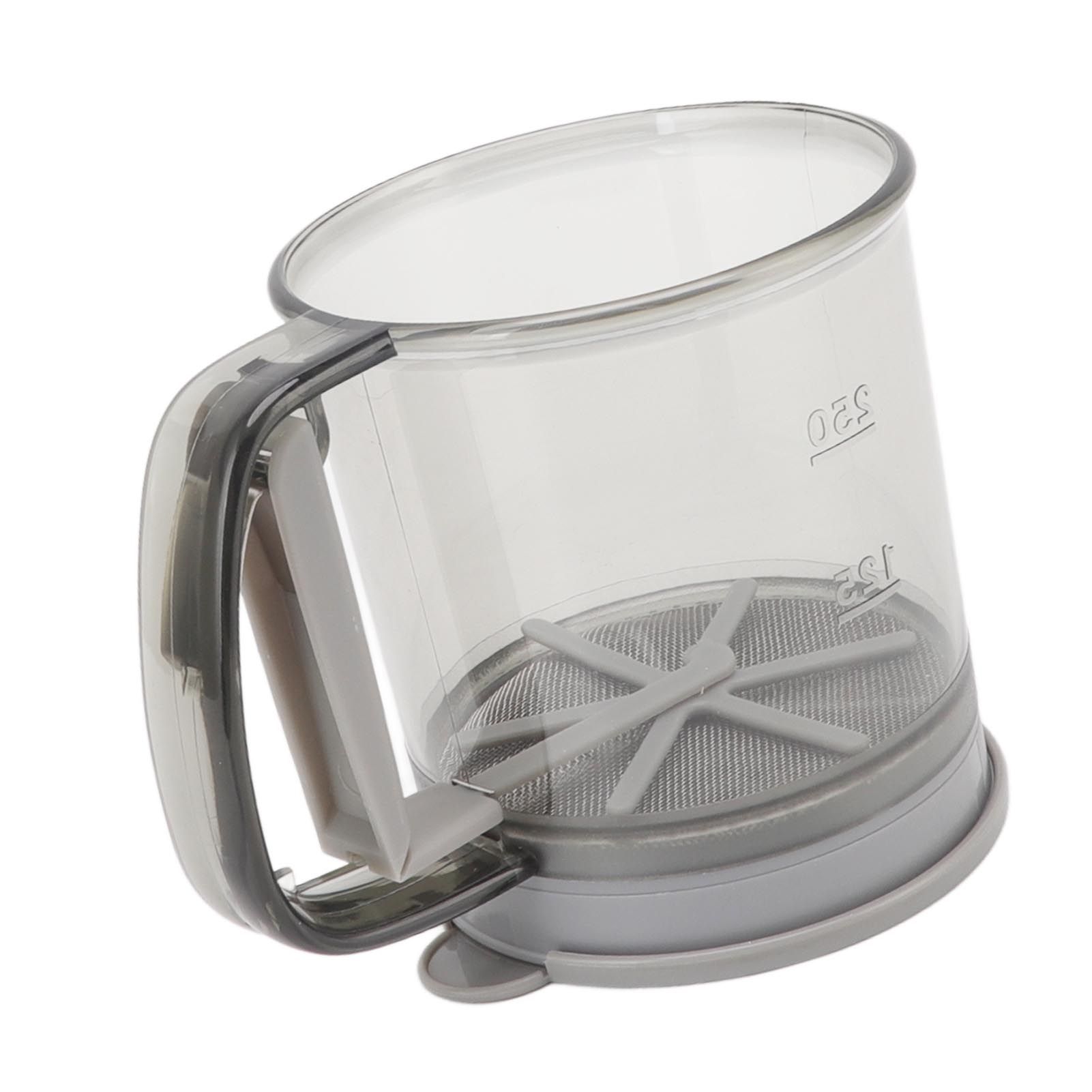 Flour Sifter Cup Handheld Double Layer Filter Mesh Flour Strainer Colander view 7