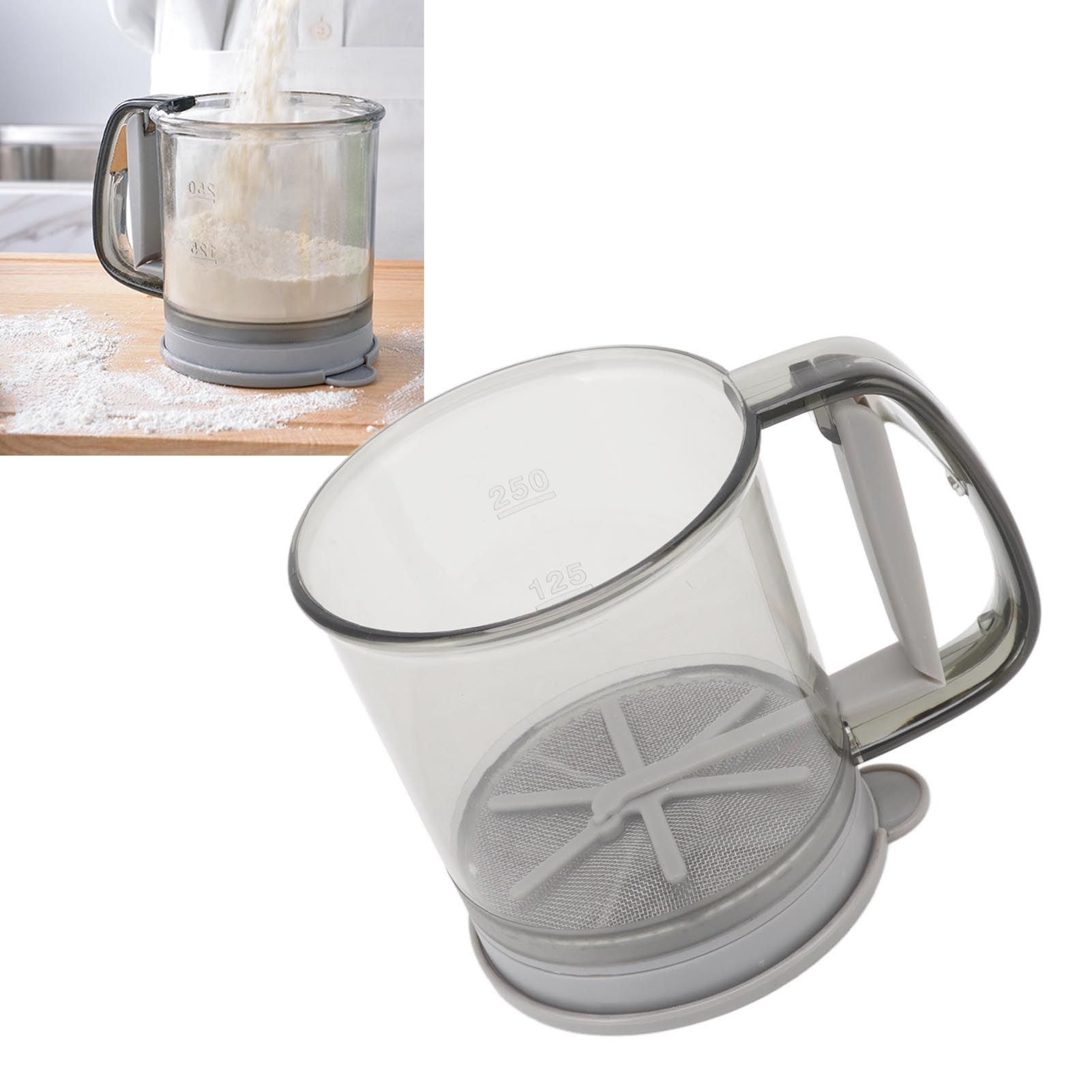 Flour Sifter Cup Handheld Double Layer Filter Mesh Flour Strainer Colander view 12