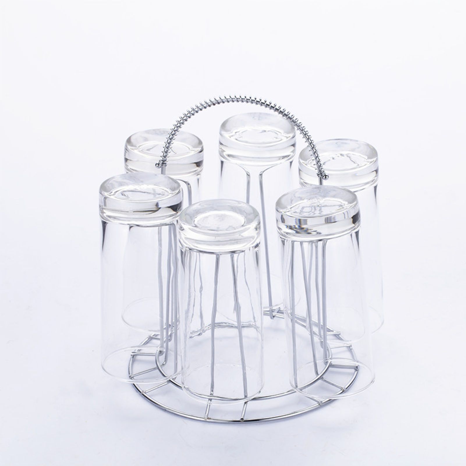 Glass Water Cup Rack Bracket Stainless Steel Household Draining Cup Storage view 3