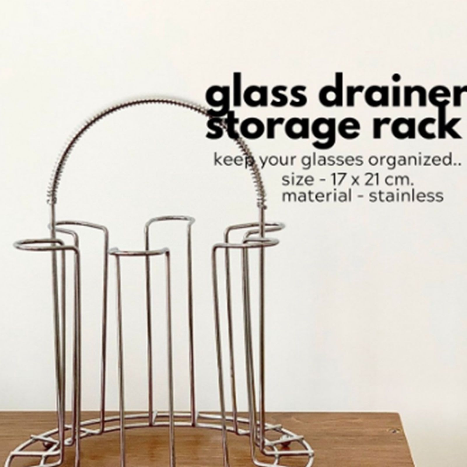 Glass Water Cup Rack Bracket Stainless Steel Household Draining Cup Storage view 7