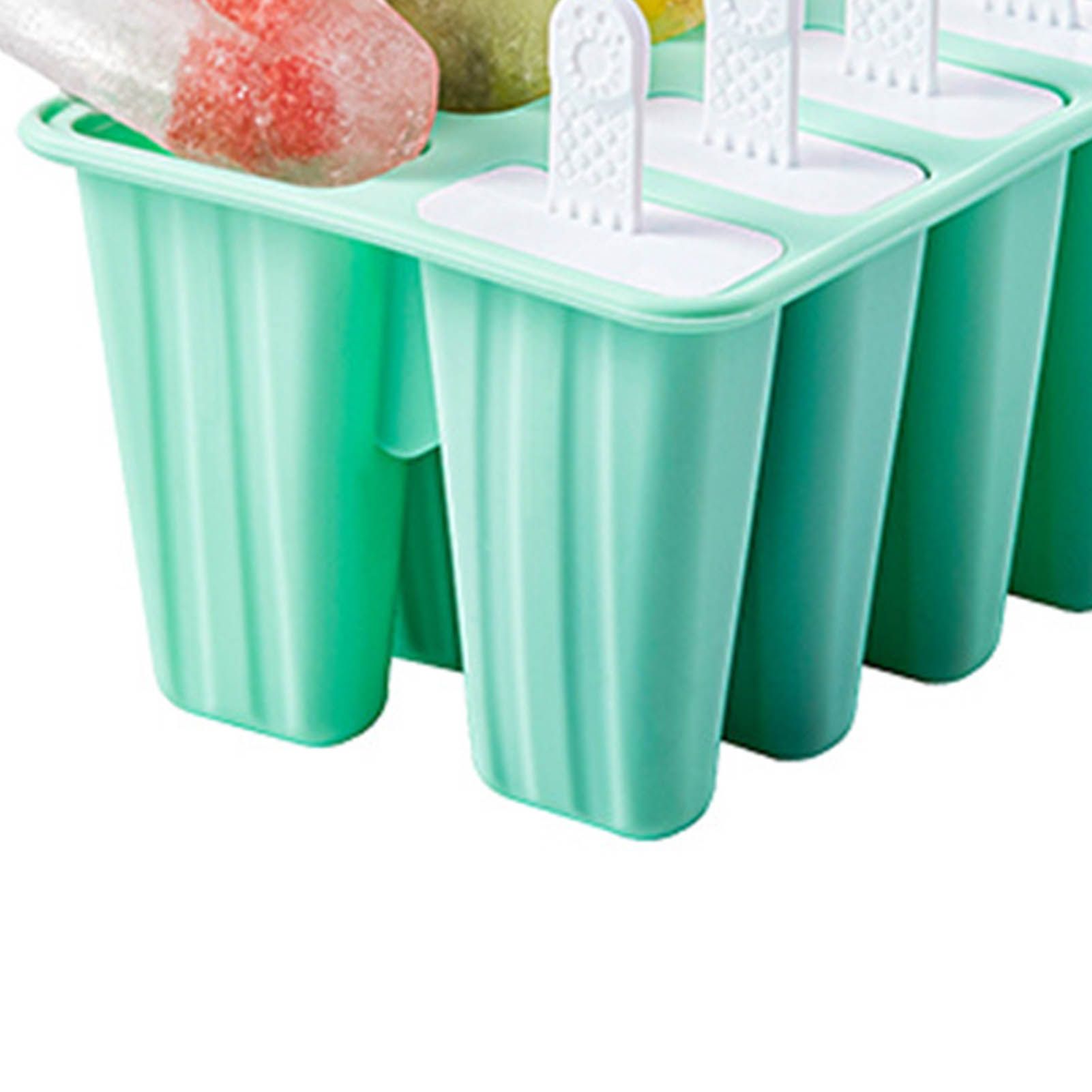 Ice Cream Mould 10 Grids Food Grade Silicone Non Stick Green Ice Lolly Maker view 8