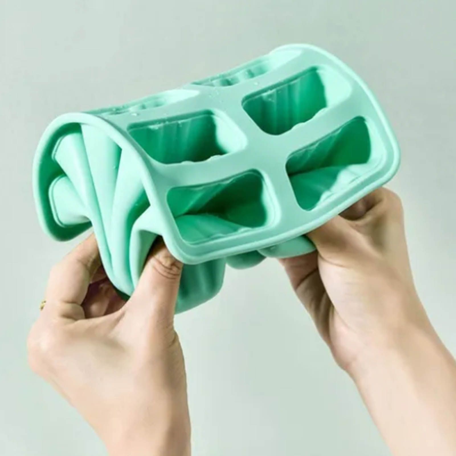 Ice Cream Mould 10 Grids Food Grade Silicone Non Stick Green Ice Lolly Maker view 13