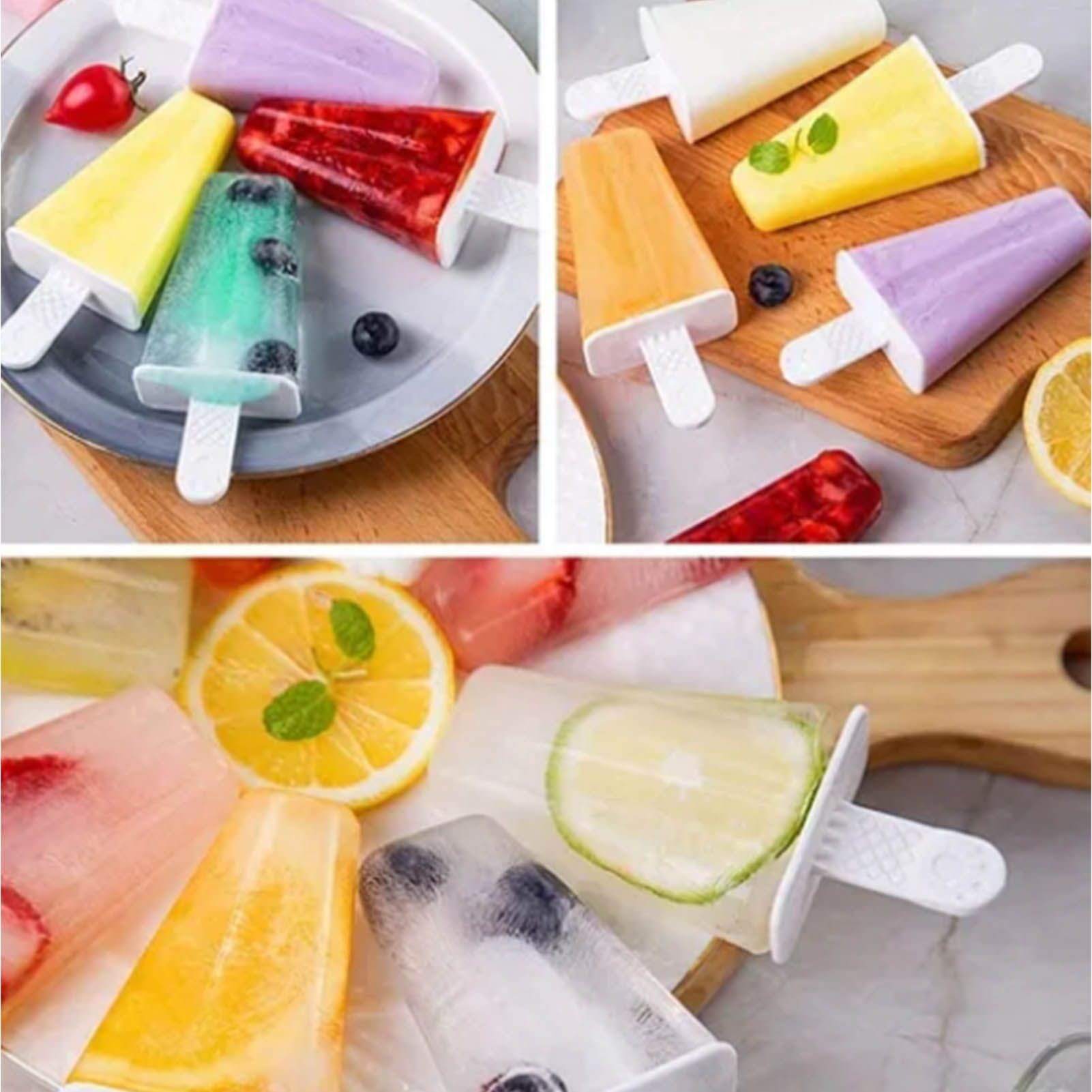 Ice Cream Mould 10 Grids Food Grade Silicone Non Stick Green Ice Lolly Maker view 14