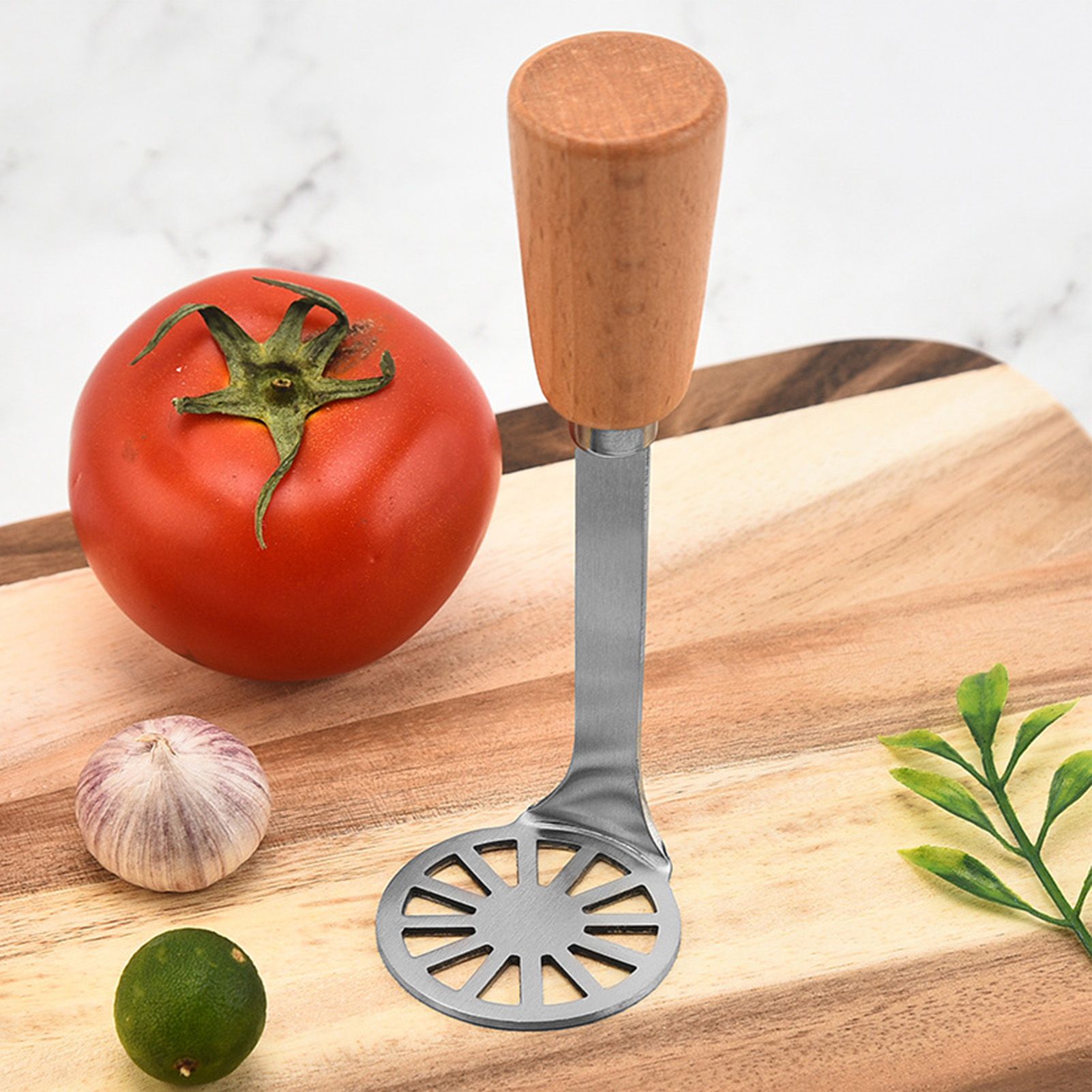 Potato Masher 304 Stainless Steel Potato Smasher Kitchen Tool Metal Mashing view 6
