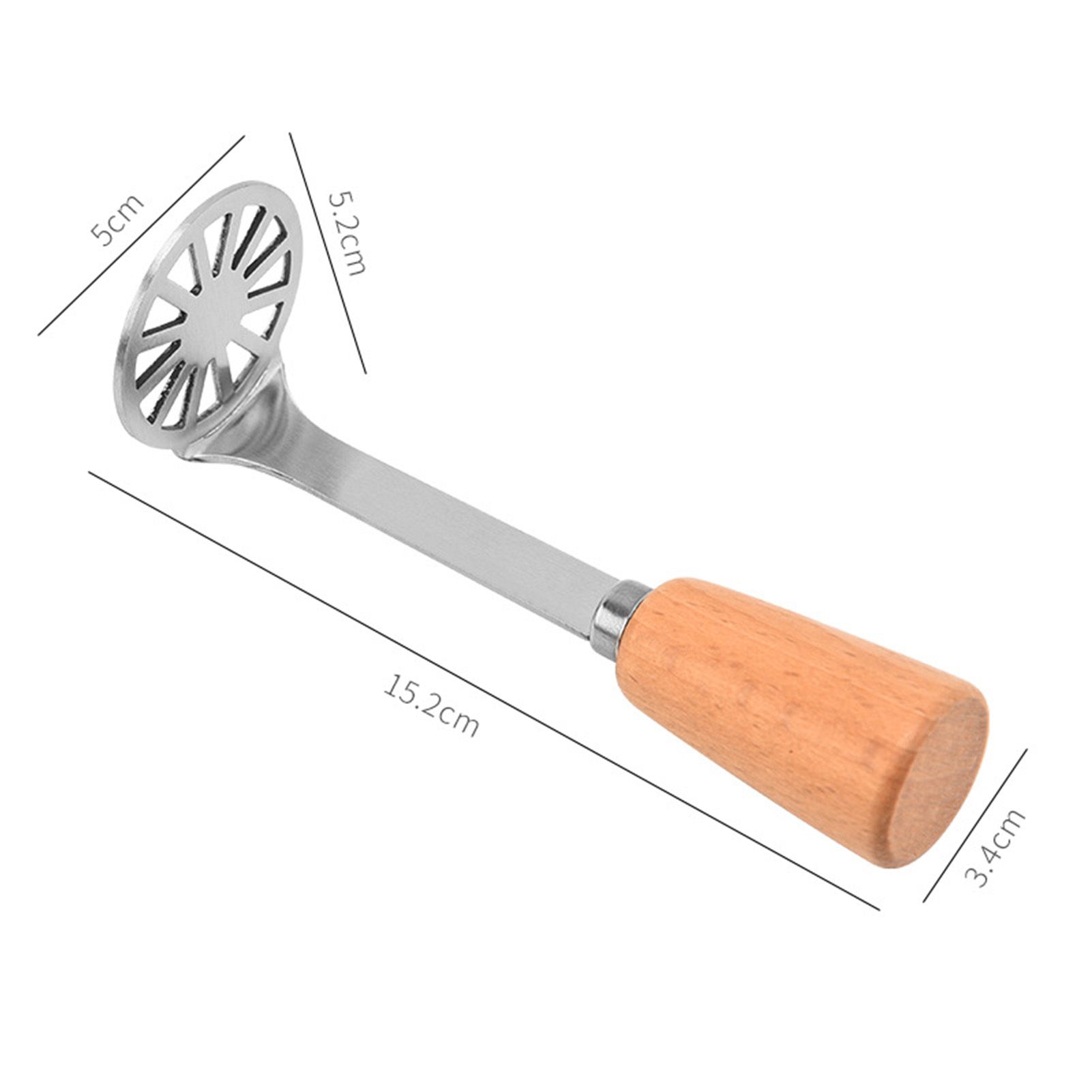 Potato Masher 304 Stainless Steel Potato Smasher Kitchen Tool Metal Mashing view 9