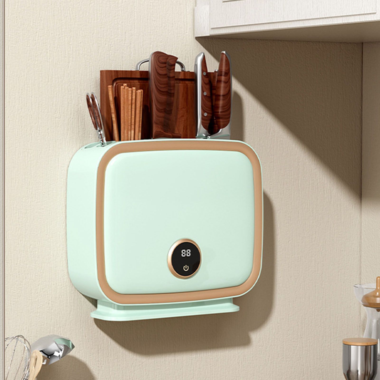 Wall Mounted Knife Holder Utensil Drying Rack Hot Air Circulation Knife view 10