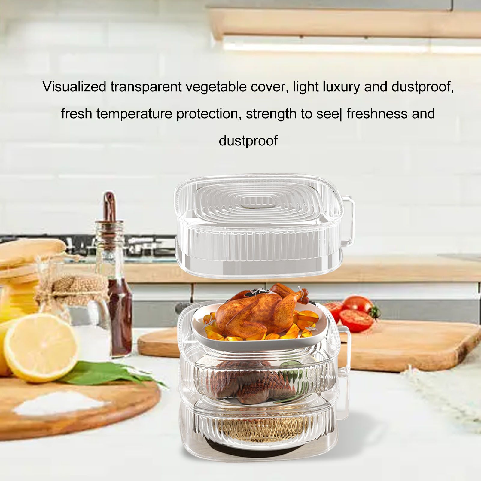 Insulation Vegetable Dish Cover Multifunctional Leftovers Cover Kitchen Table view 11