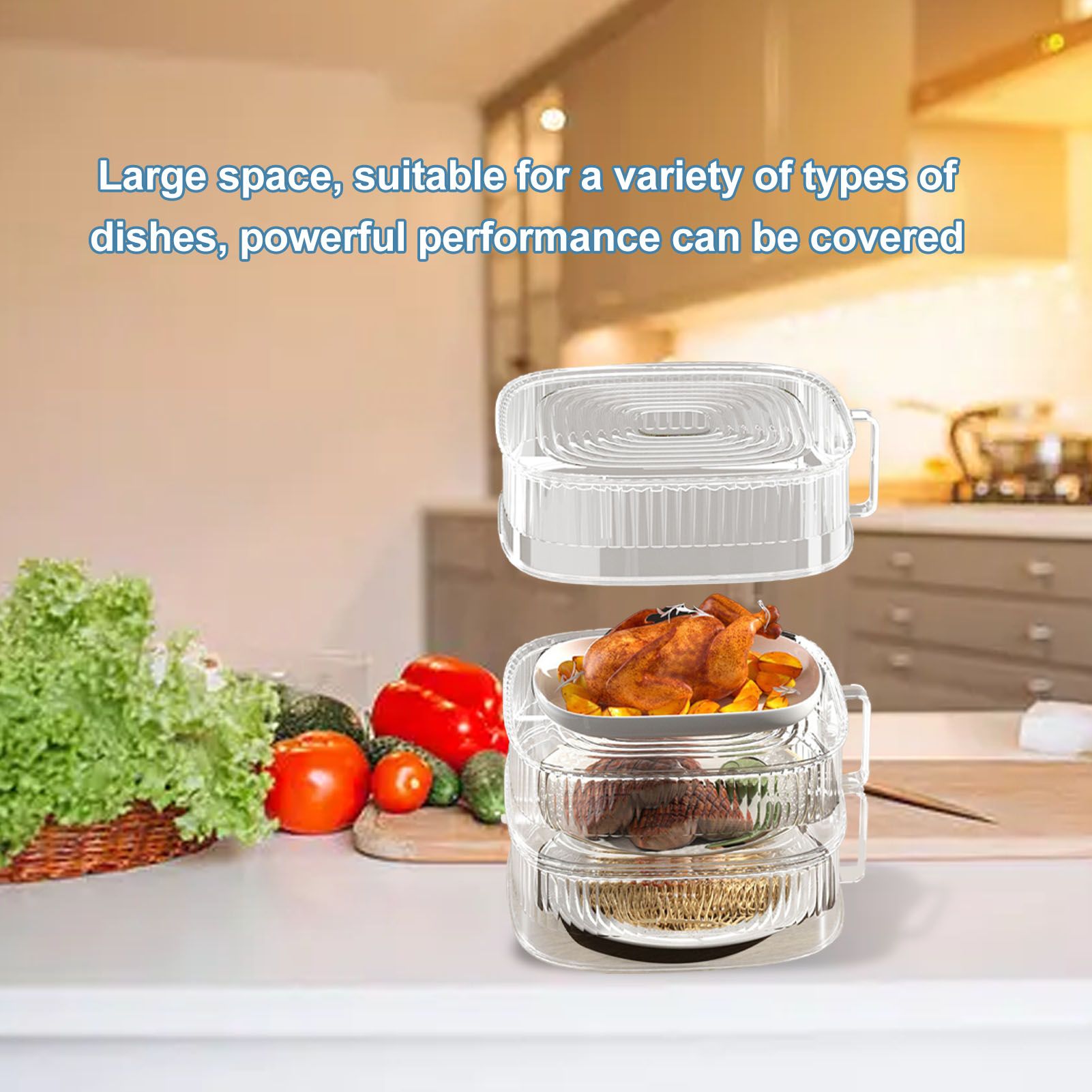 Insulation Vegetable Dish Cover Multifunctional Leftovers Cover Kitchen Table view 12
