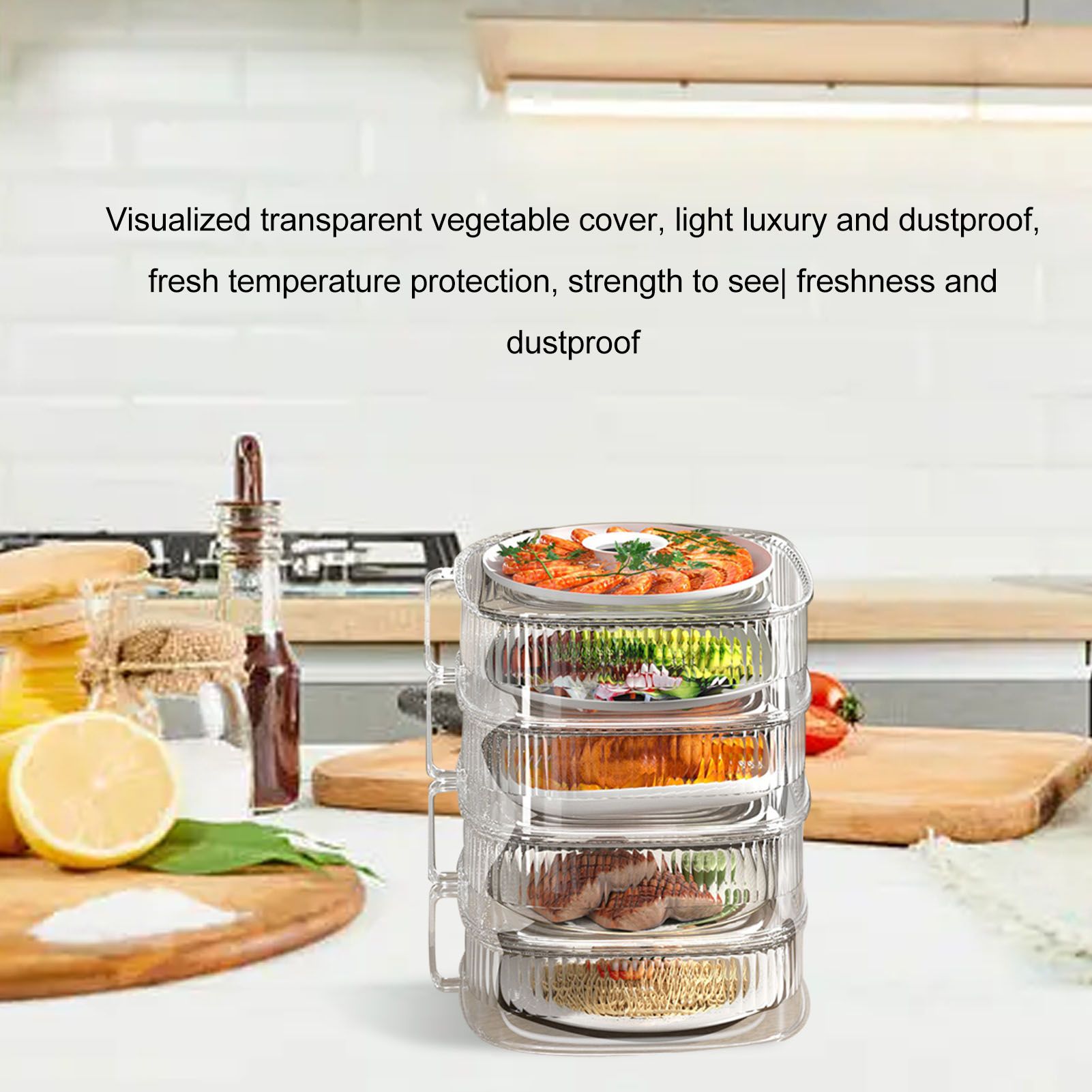 Insulation Vegetable Dish Cover Multifunctional Leftovers Cover Kitchen Table view 11