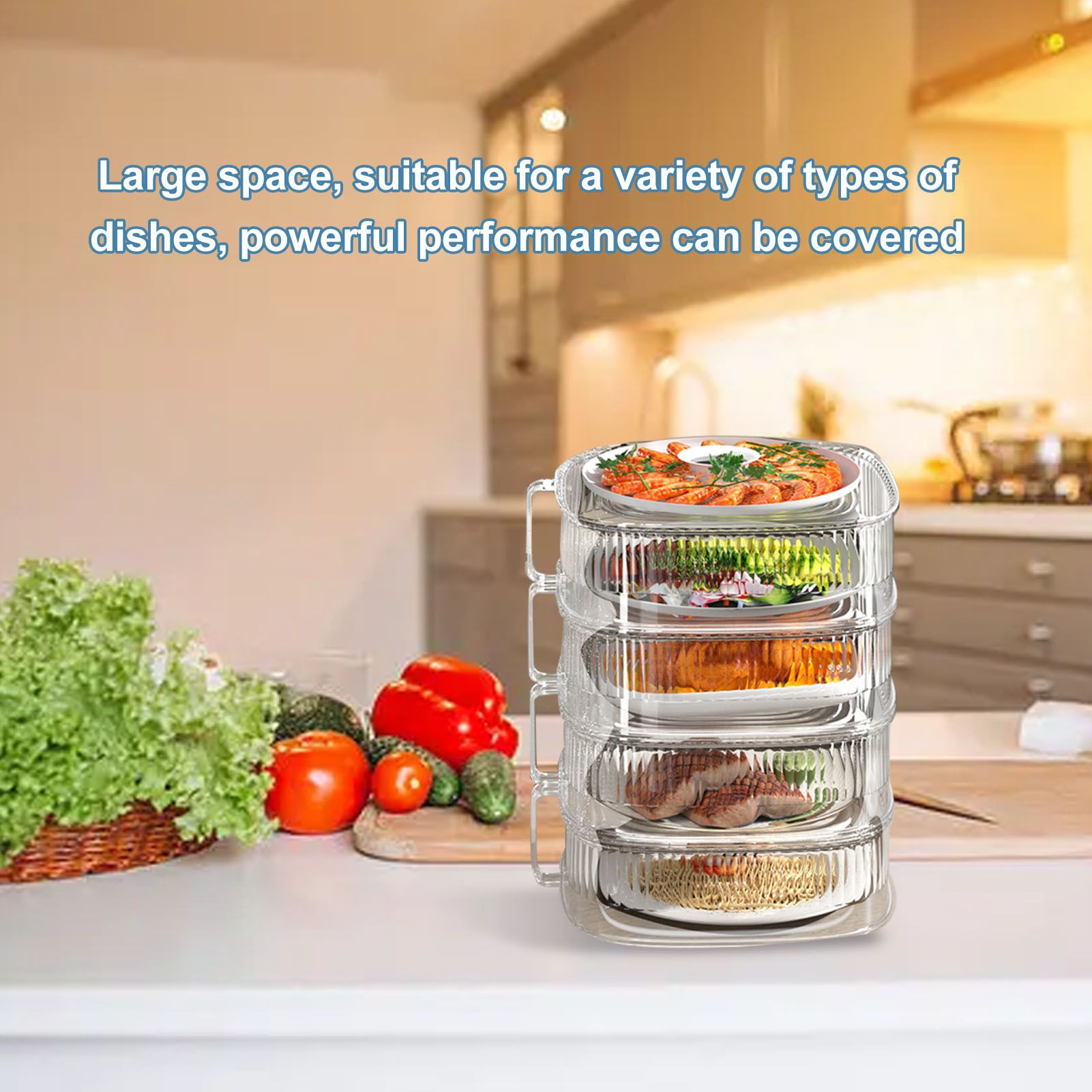 Insulation Vegetable Dish Cover Multifunctional Leftovers Cover Kitchen Table view 12