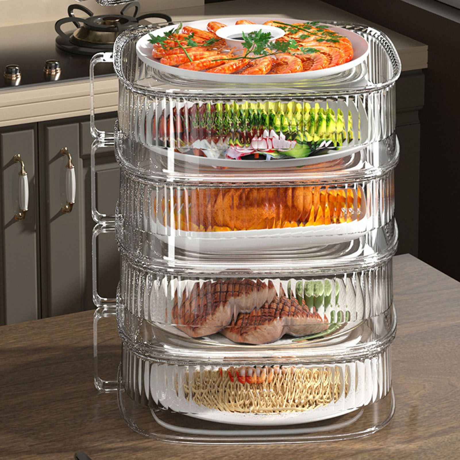 Insulation Vegetable Dish Cover Multifunctional Leftovers Cover Kitchen Table view 15