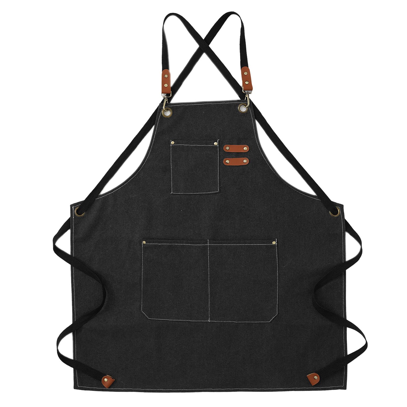 Artist Aprons Cotton Canvas Detachable Shoulder Straps Soft Comfortable Double