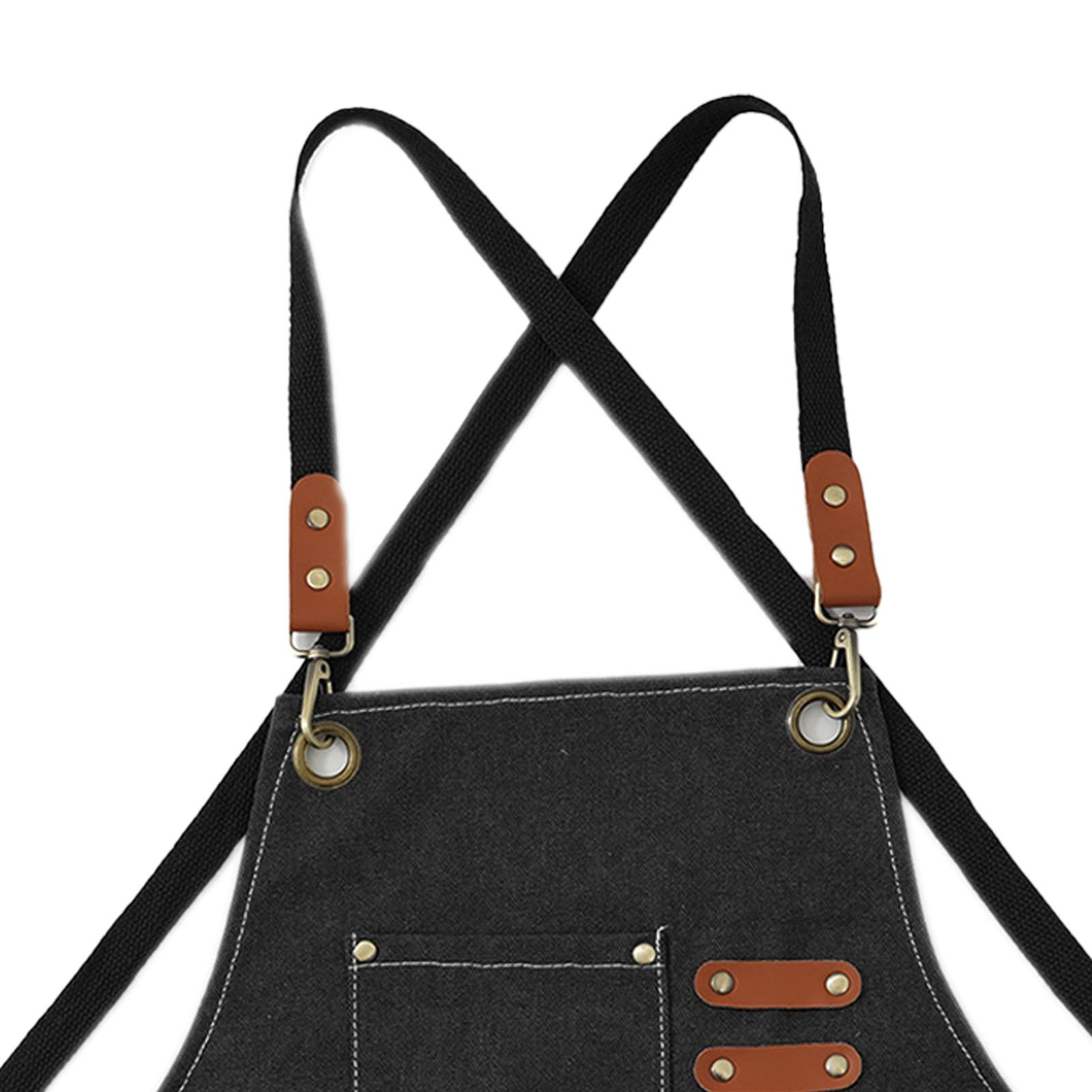 Artist Aprons Cotton Canvas Detachable Shoulder Straps Soft Comfortable Double view 7
