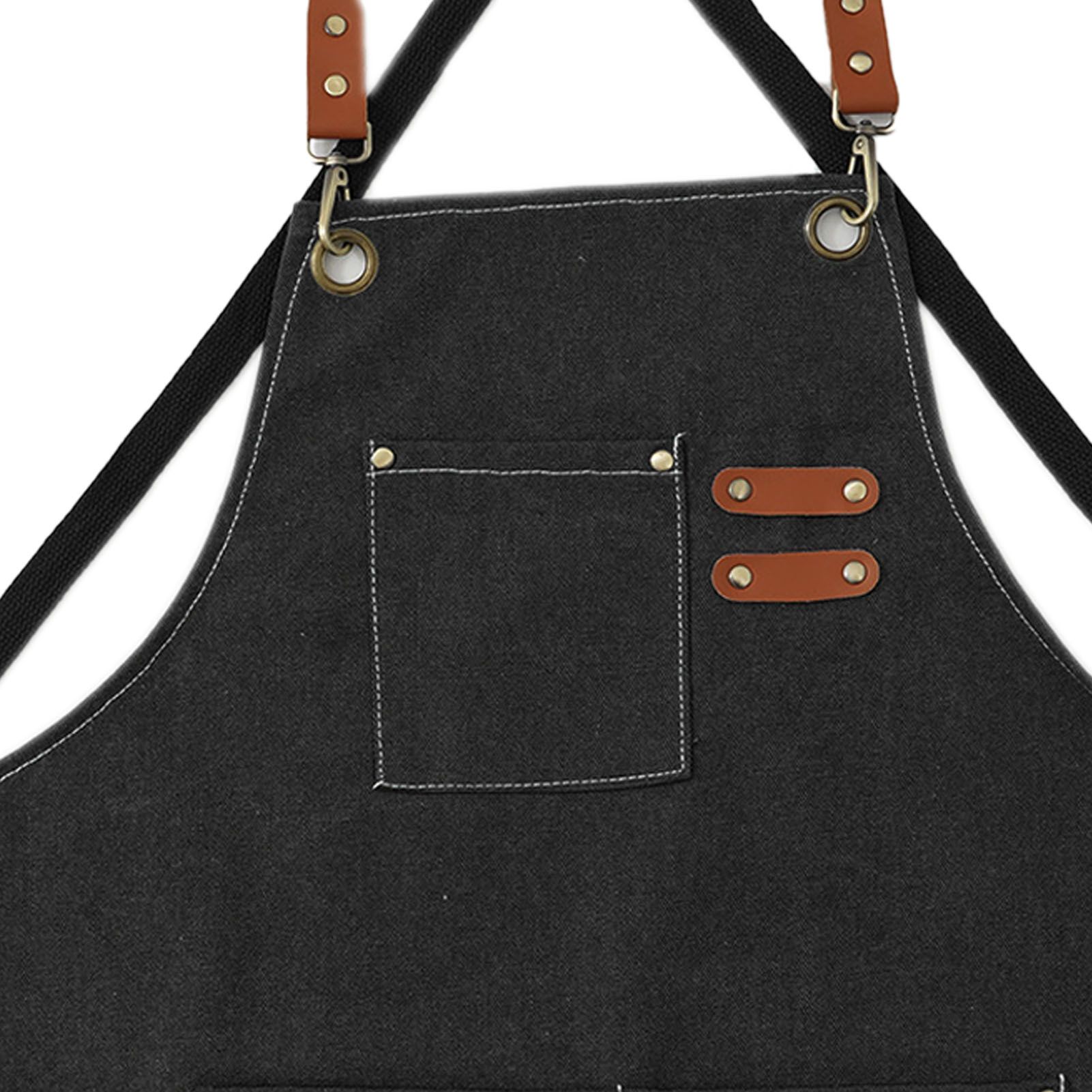 Artist Aprons Cotton Canvas Detachable Shoulder Straps Soft Comfortable Double view 9