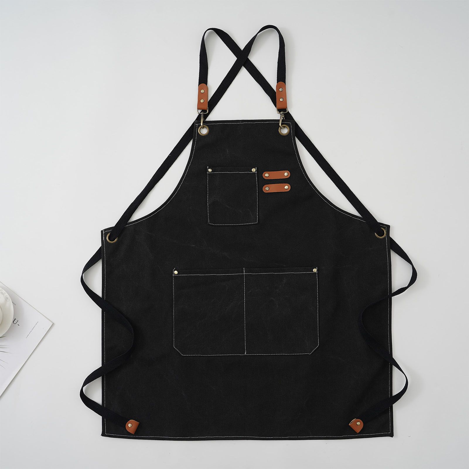 Artist Aprons Cotton Canvas Detachable Shoulder Straps Soft Comfortable Double view 10