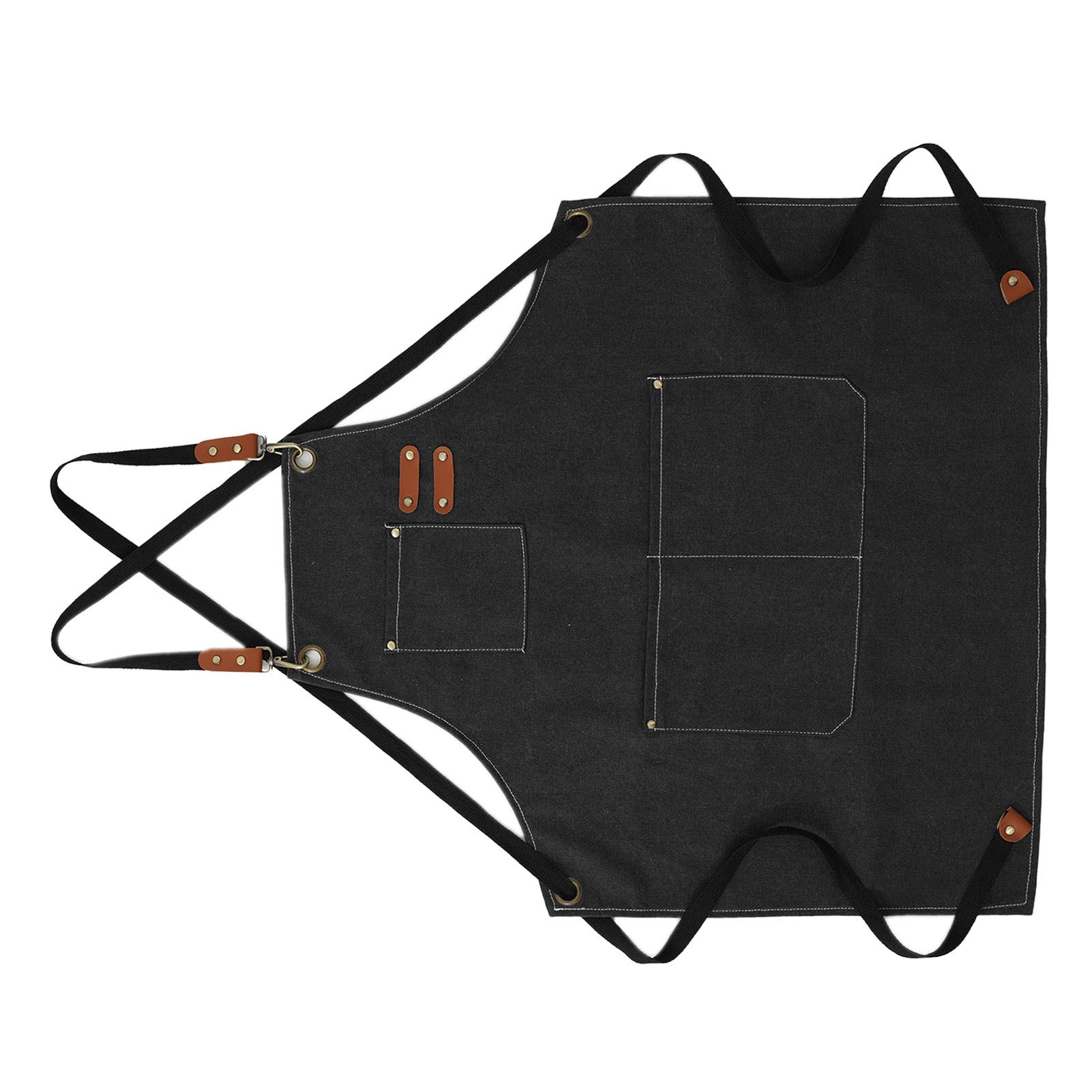 Artist Aprons Cotton Canvas Detachable Shoulder Straps Soft Comfortable Double view 12