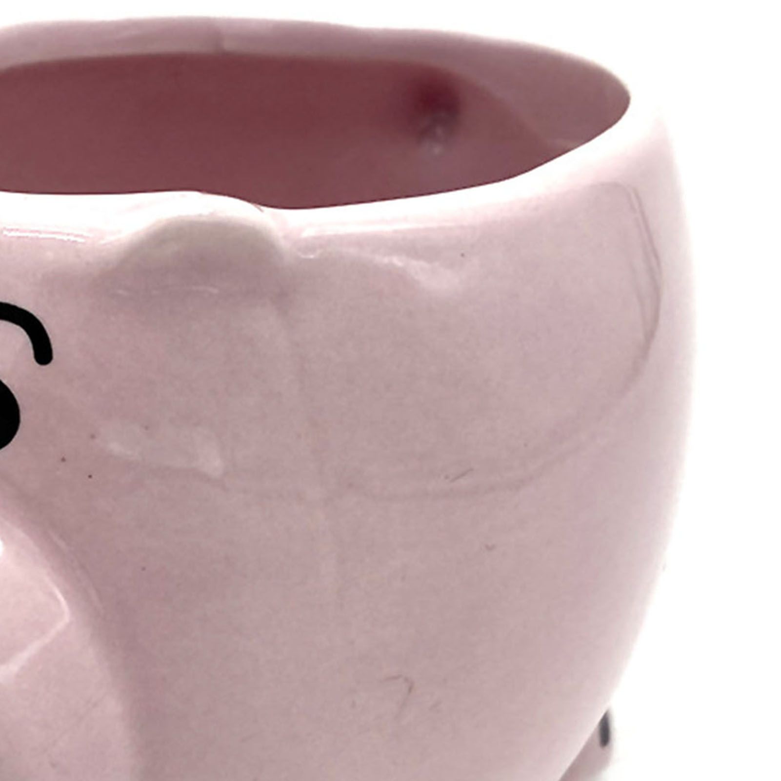 Cute Pig Ceramic Cup Pink Comfortable Grasp Smooth Mouth Lovely Shape for view 9