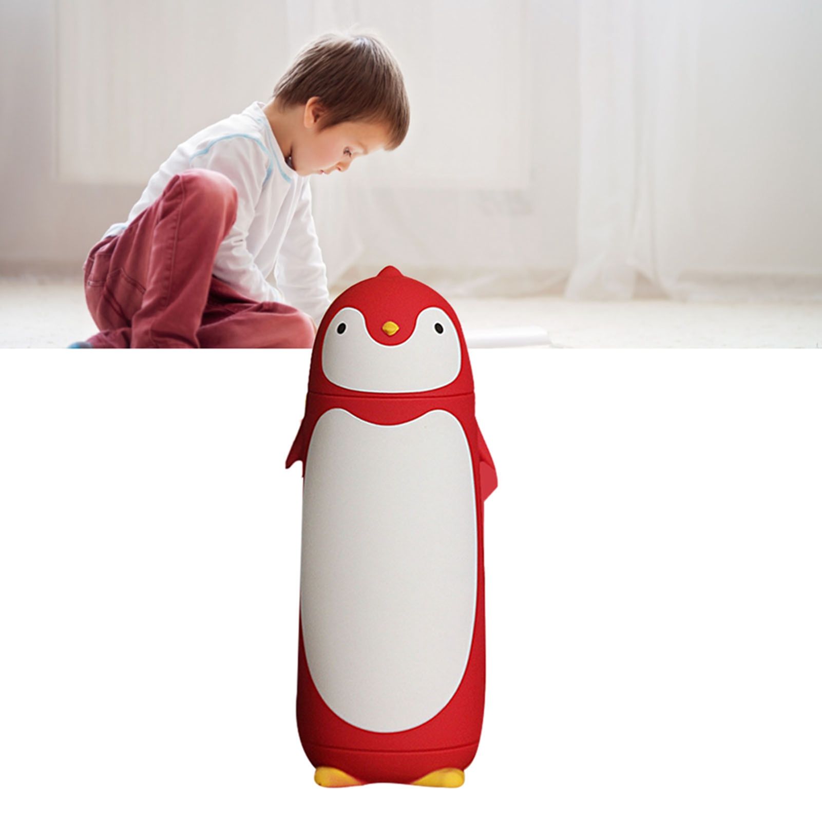 Water Bottle Penguin Design Heat Insulation 300ml Portable Water Cup for view 12