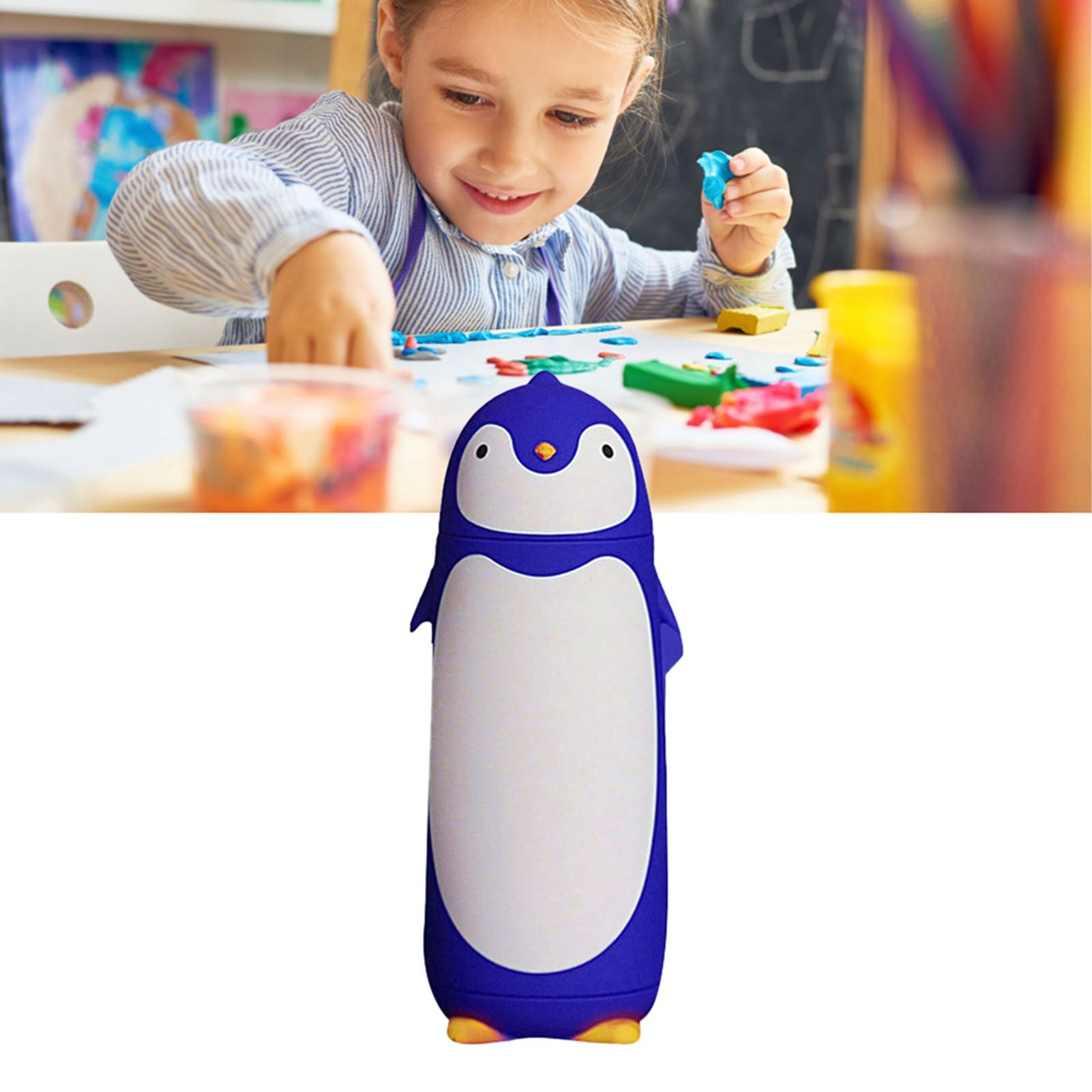 Water Bottle Penguin Design Heat Insulation 300ml Portable Water Cup for view 11
