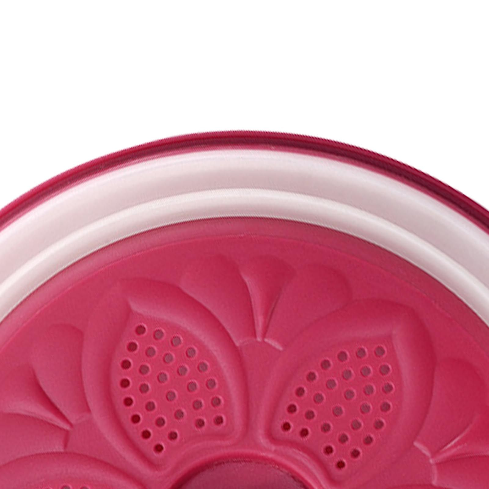 Dish Cover Foldable Drain Basket Dustproof Microwave Cover Splatter Guard for view 7