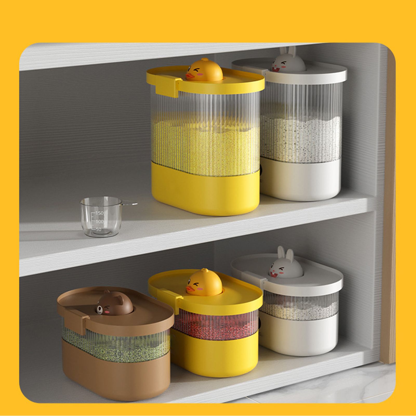 Rice Bucket Damp Proof Sealing Thickened PP PET Grain Storage Tank for Home view 10