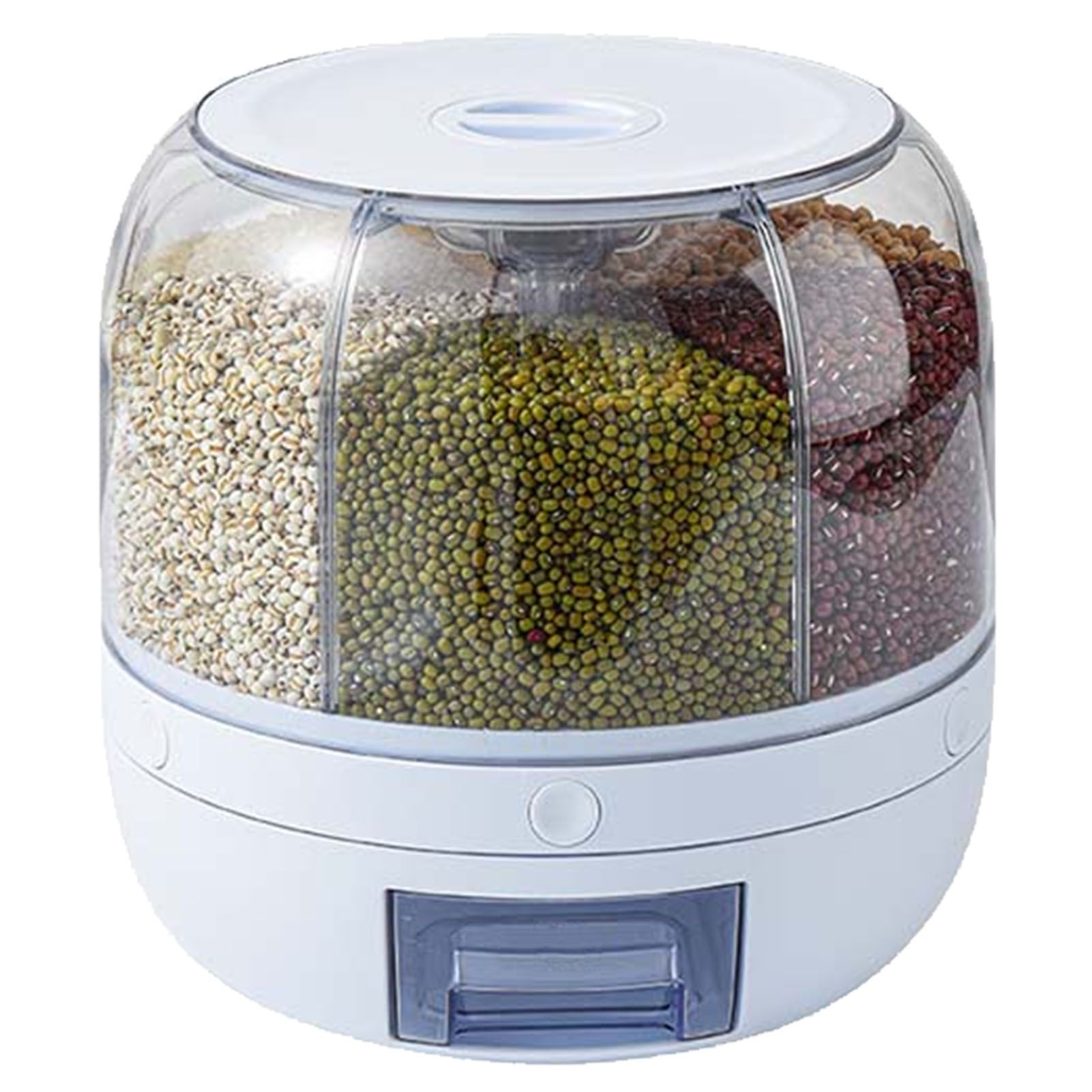 Grains Separate Storage Box Sealed Rotating Rice Bucket Home Insect Damp Proof view 2