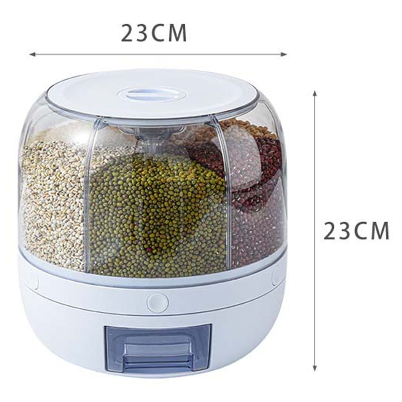 Grains Separate Storage Box Sealed Rotating Rice Bucket Home Insect Damp Proof view 10