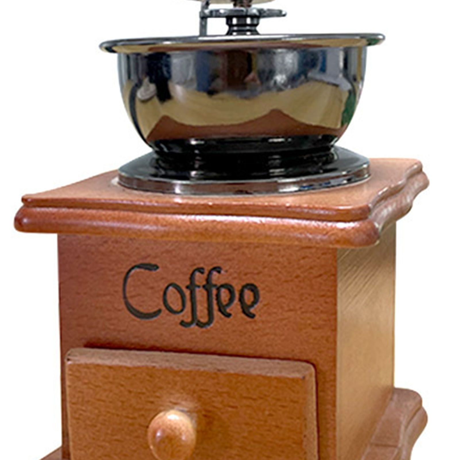 Manual Coffee Grinder Italian Retro Portable Stainless Steel Brown Hand Crank view 7