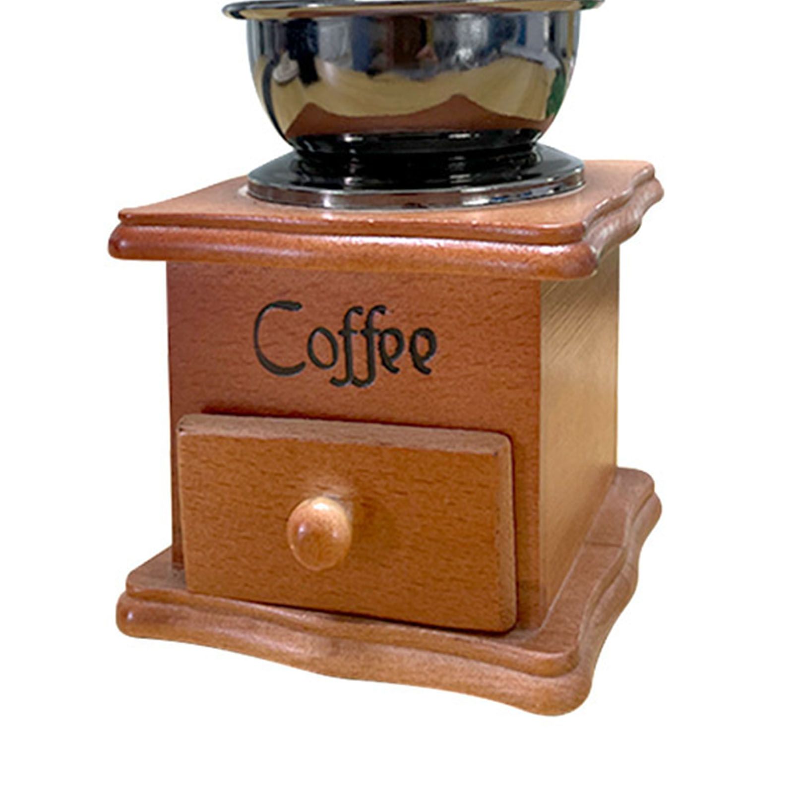Manual Coffee Grinder Italian Retro Portable Stainless Steel Brown Hand Crank view 8
