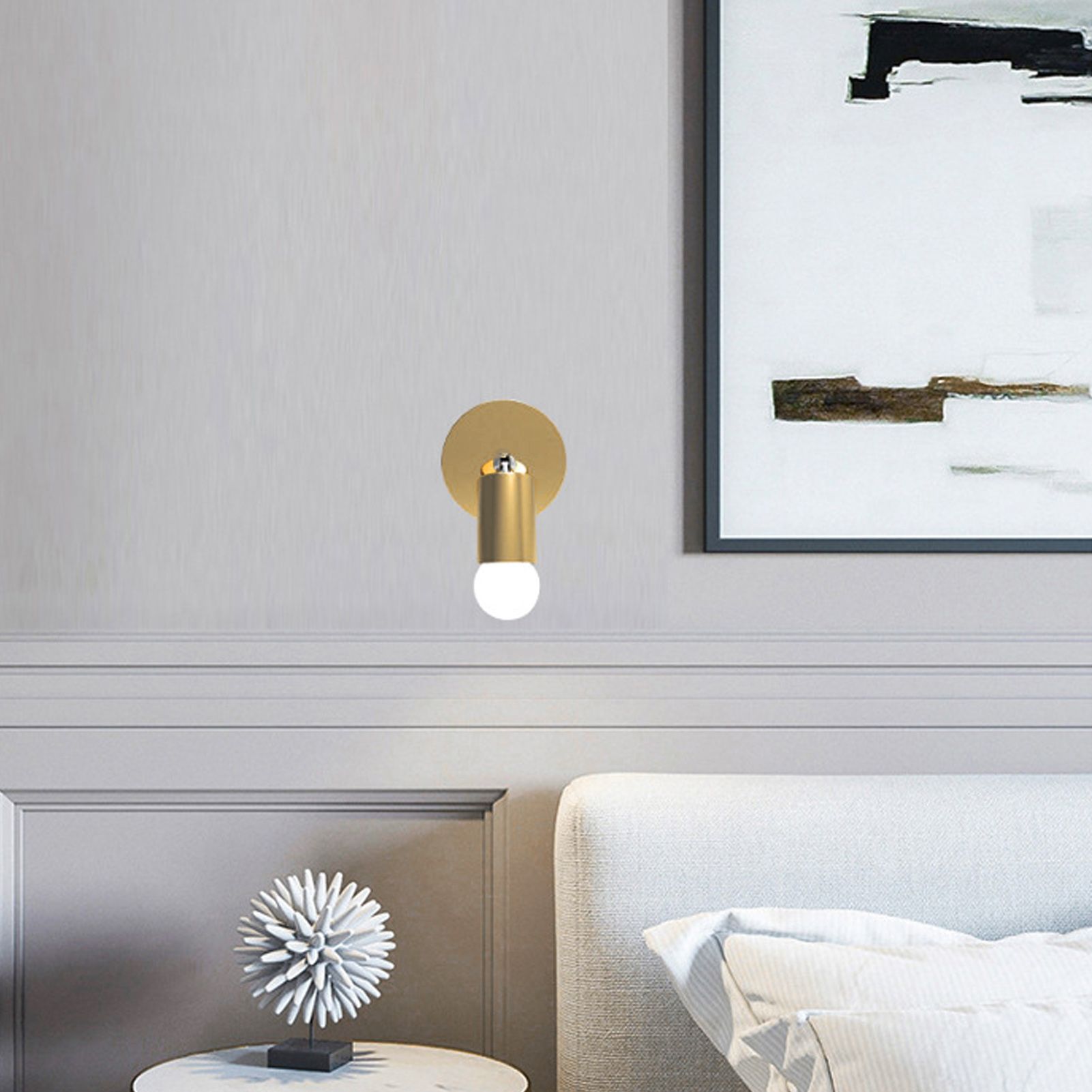 E27 E26 Wall Lamp Base 180 Degrees Up and Down Adjustable Iron Decoration Bulb view 12
